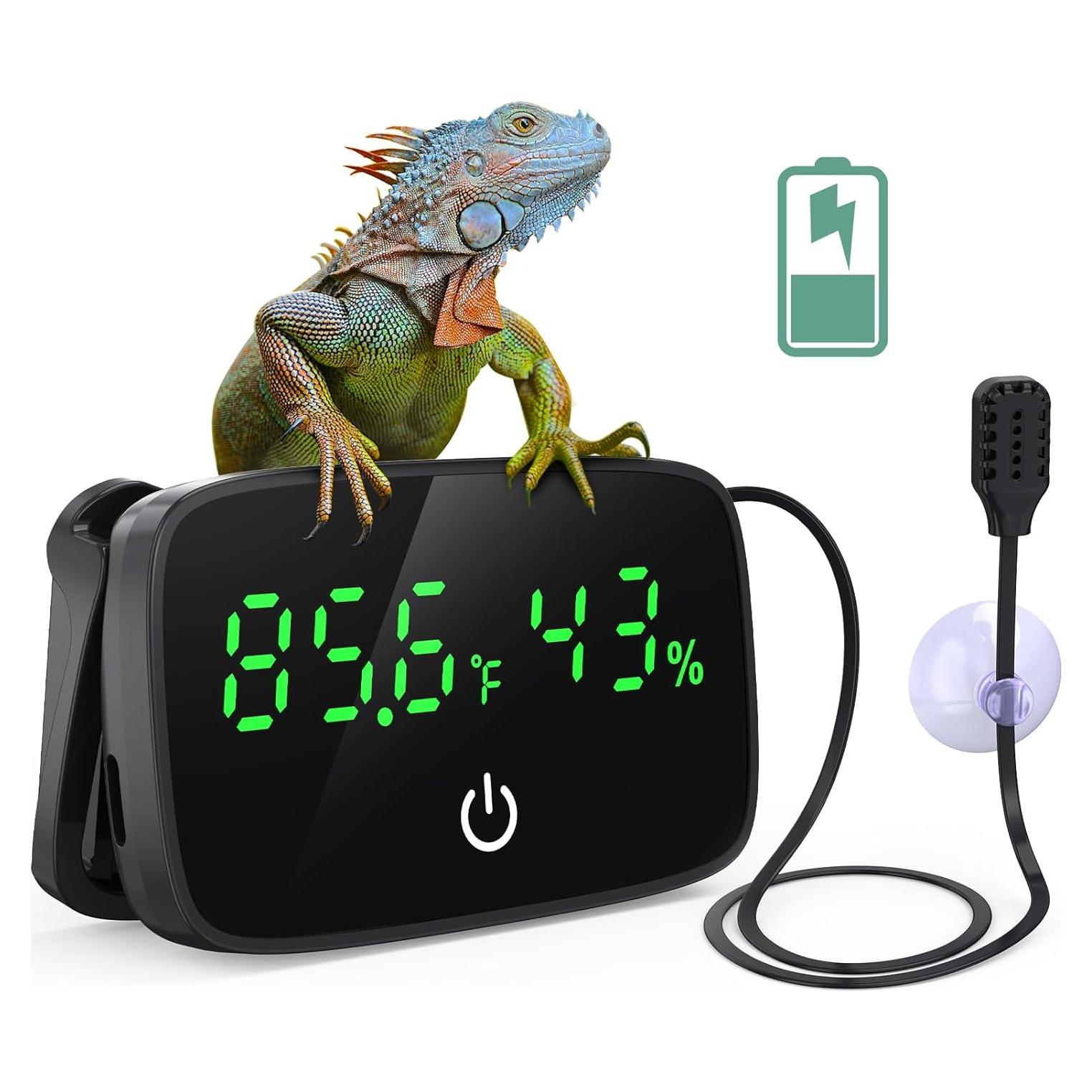 Termómetro e Higrómetro Digital PAIZOO para Reptiles 2-en-1