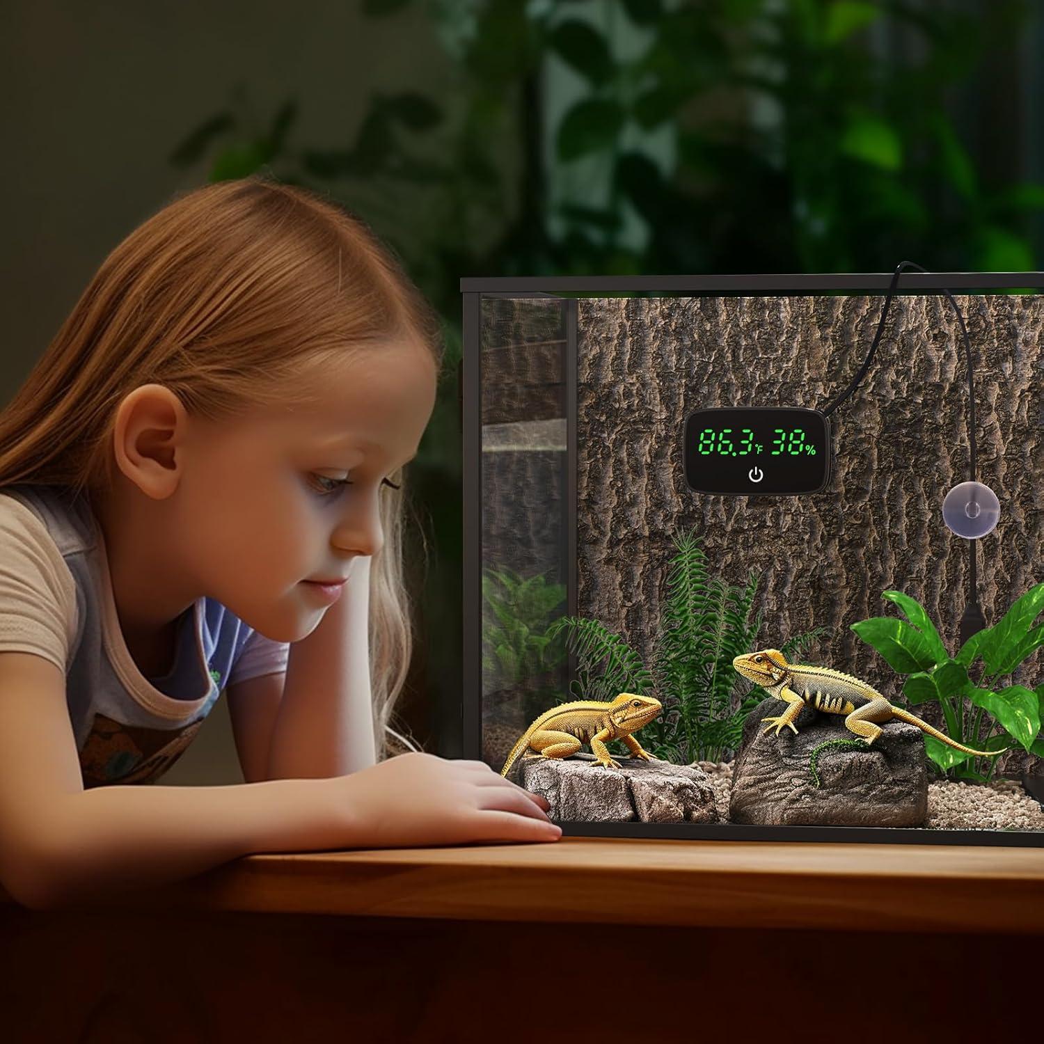 Termómetro e Higrómetro Digital PAIZOO para Reptiles 2-en-1