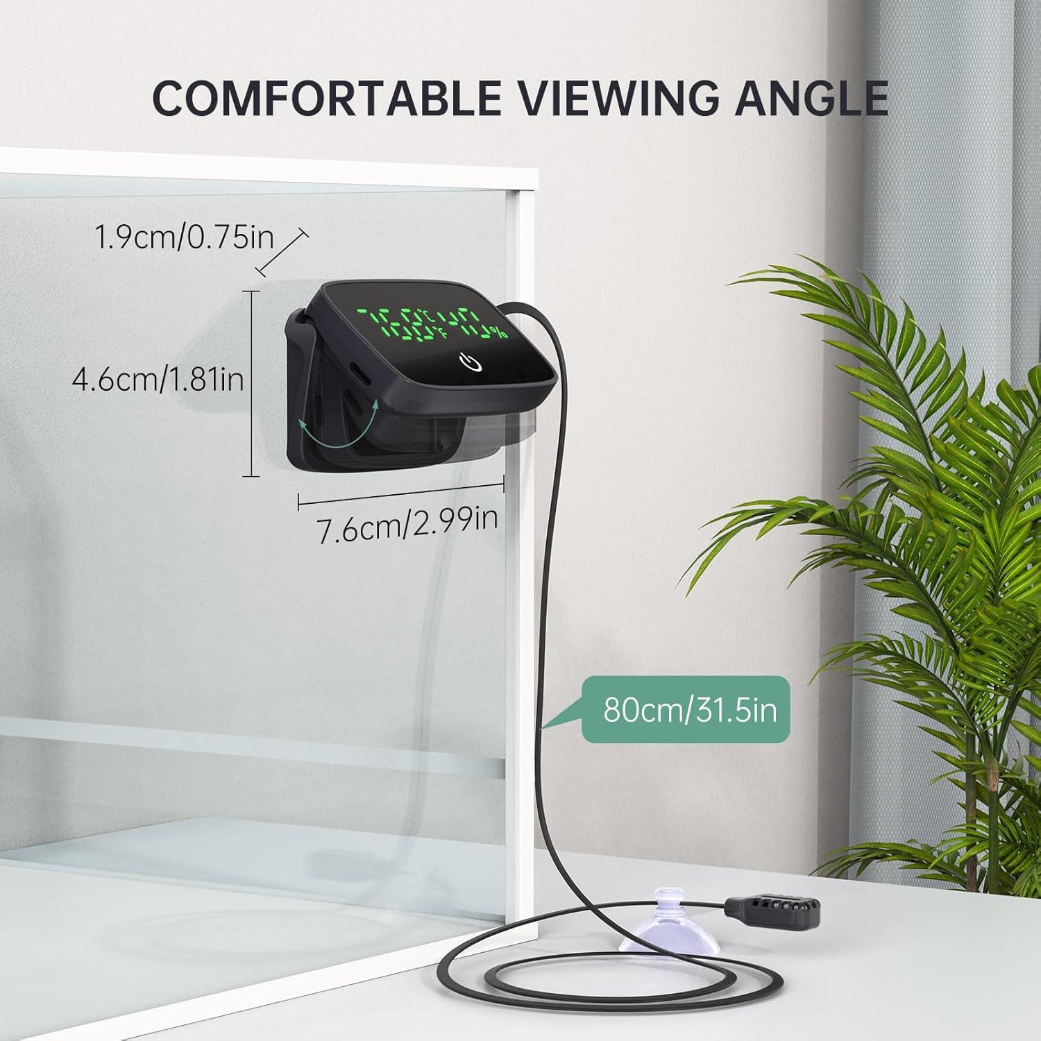 Termómetro e Higrómetro Digital PAIZOO para Reptiles 2-en-1