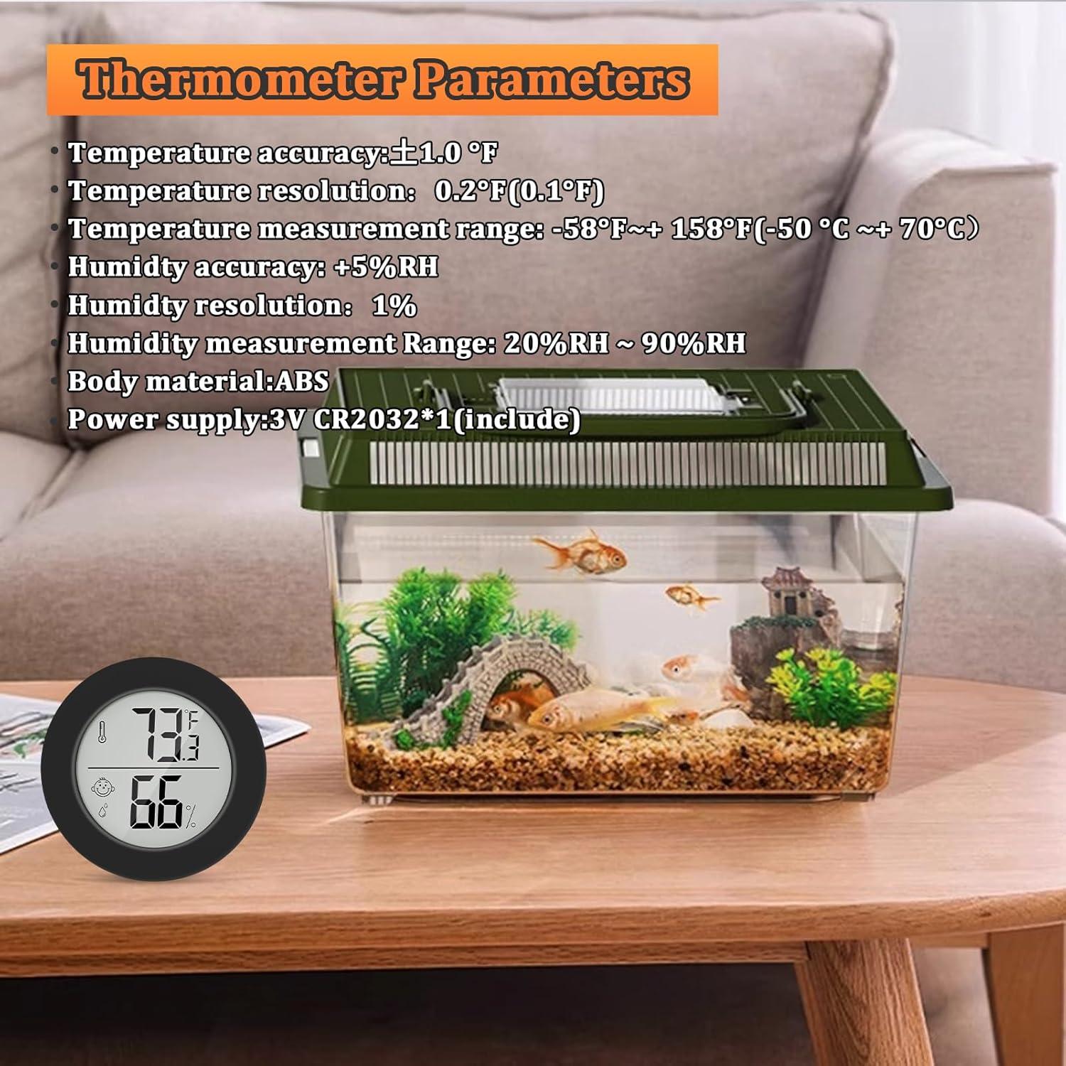 Termómetro e Higrómetro Digital para Reptiles Thlevel - Paquete de 2