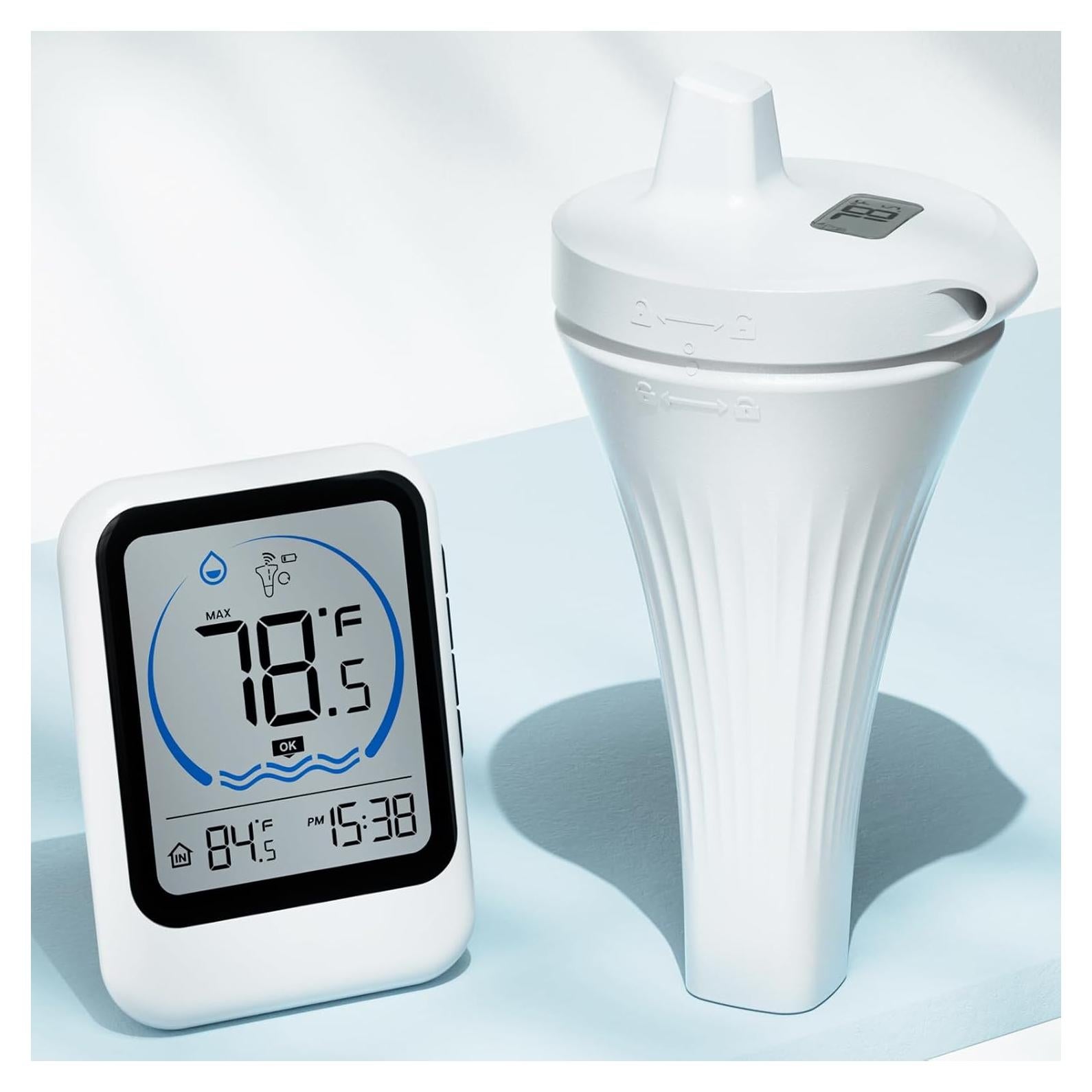 Termómetro Digital de Piscina LIORQUE Flotante IPX8 Preciso