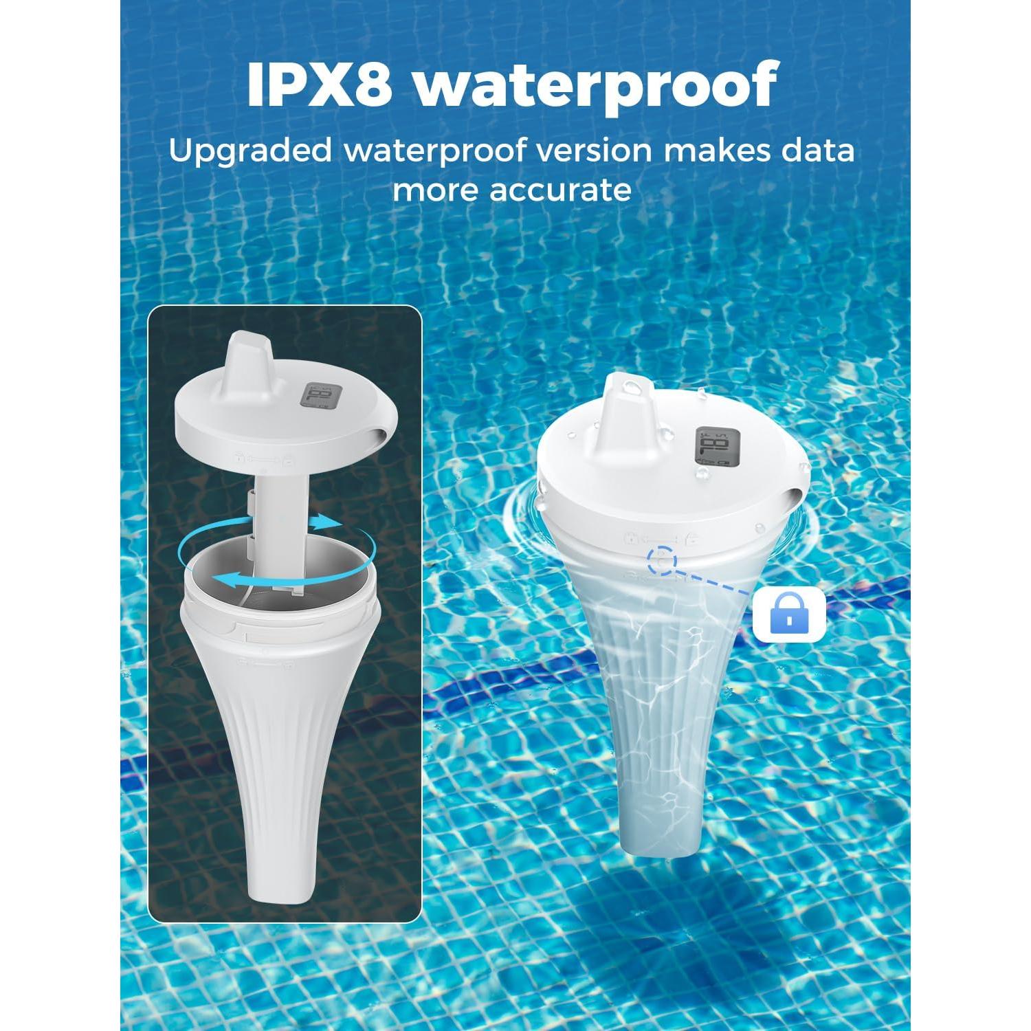 Termómetro Digital de Piscina LIORQUE Flotante IPX8 Preciso