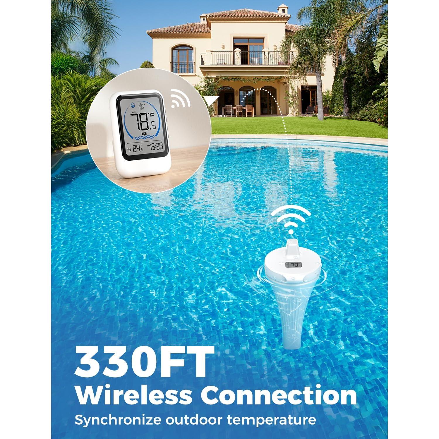 Termómetro Digital de Piscina LIORQUE Flotante IPX8 Preciso