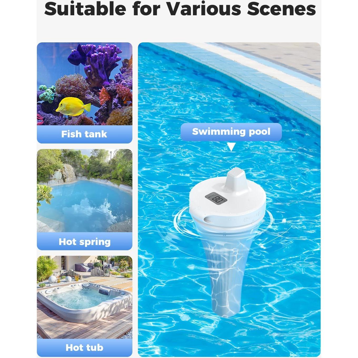 Termómetro Digital de Piscina LIORQUE Flotante IPX8 Preciso