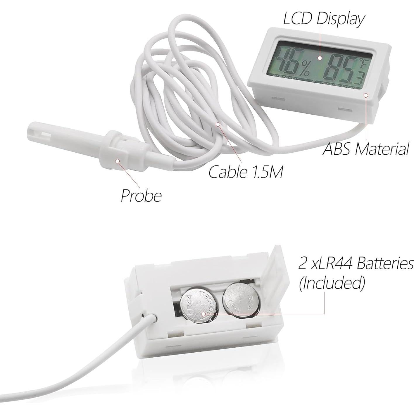 Termómetro Digital Higrómetro Poly para Reptiles 2 en 1