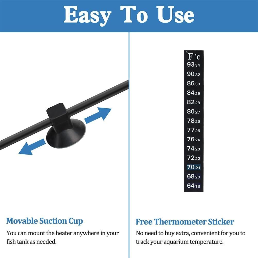 Calentador de Acuario Mini DaToo 6W para Tanques de 7.57L