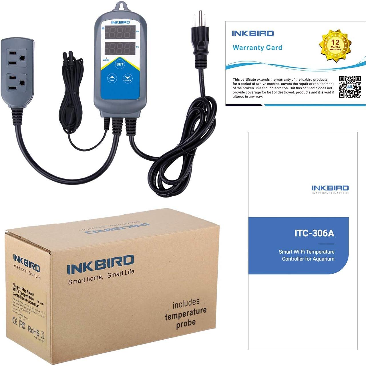 Controlador de Temperatura Inkbird ITC-306A WiFi 1200W Acuario