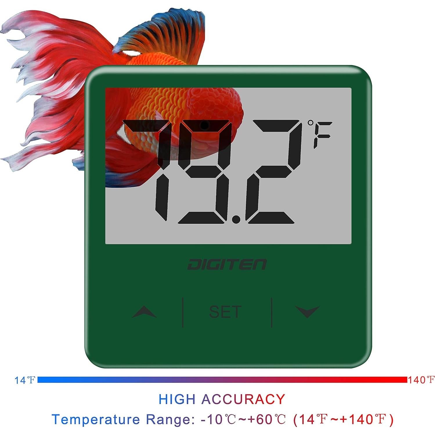Termómetro Digital de Acuario SENSTREE JPAT33-G-ZJ LCD Verde