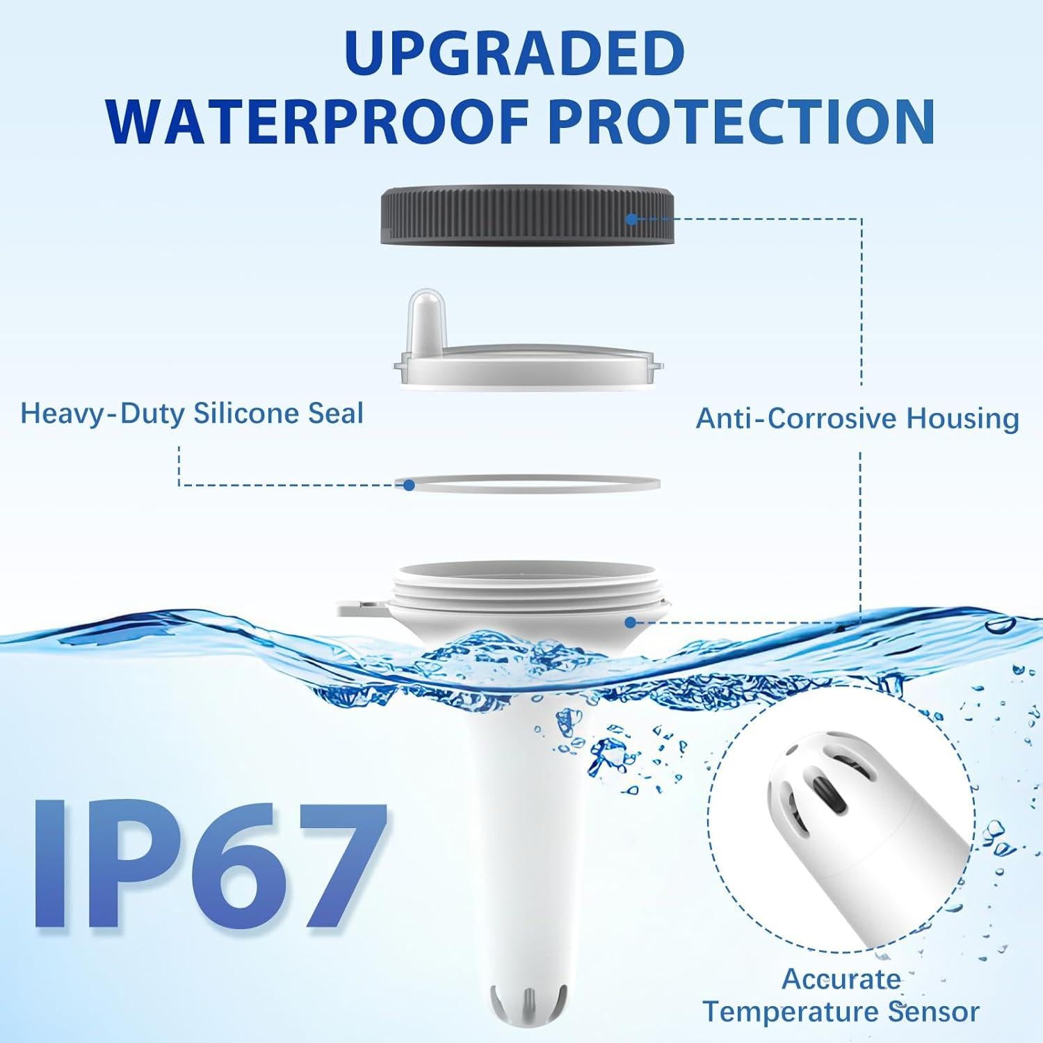 Termómetro Flotante Digital Nuovoware para Piscina IPX8