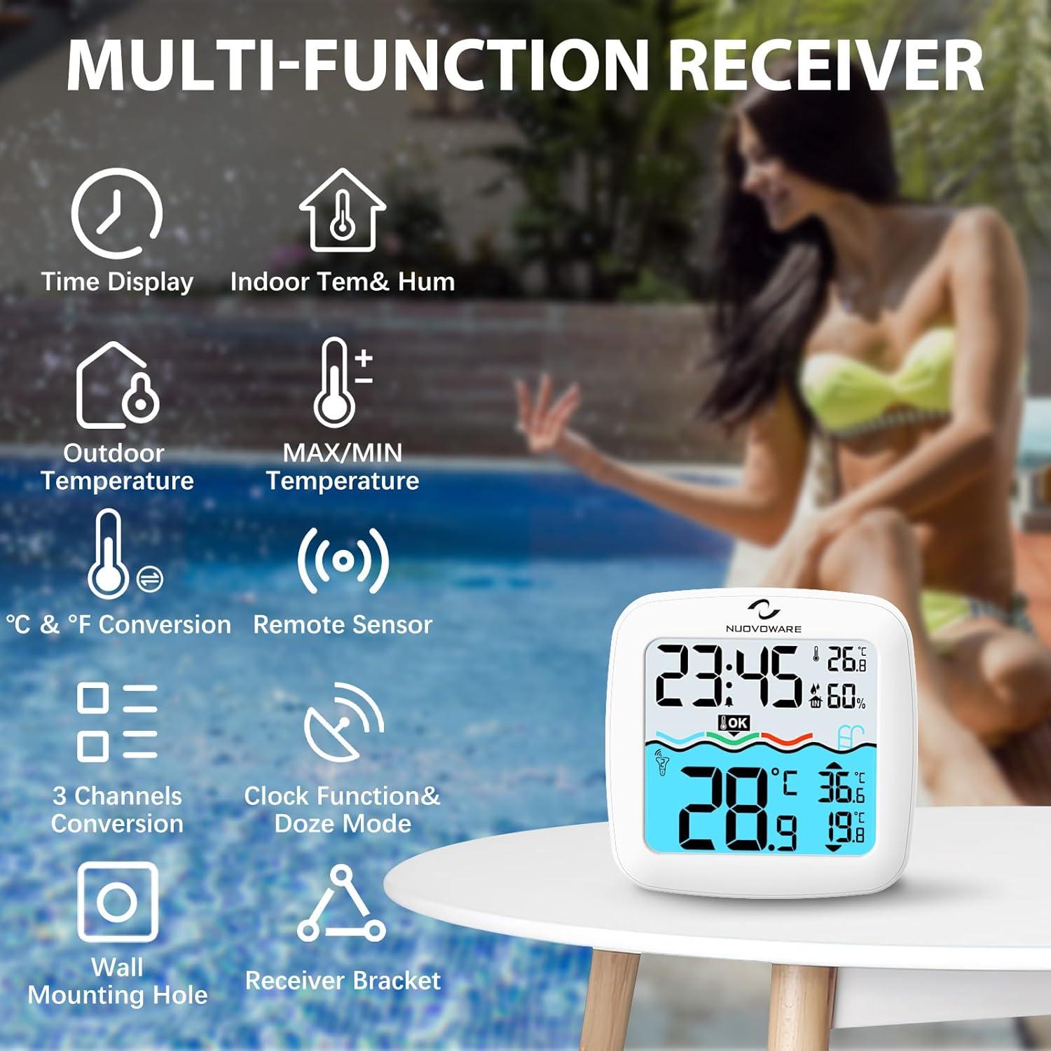 Termómetro Flotante Digital Nuovoware para Piscina IPX8