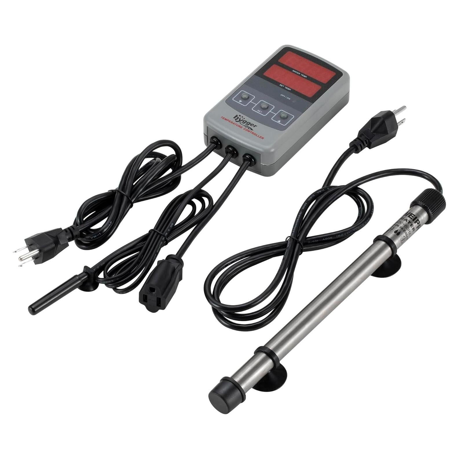 Calentador de Acuario Hygger 500W Titanio Digital 60-120 Gal