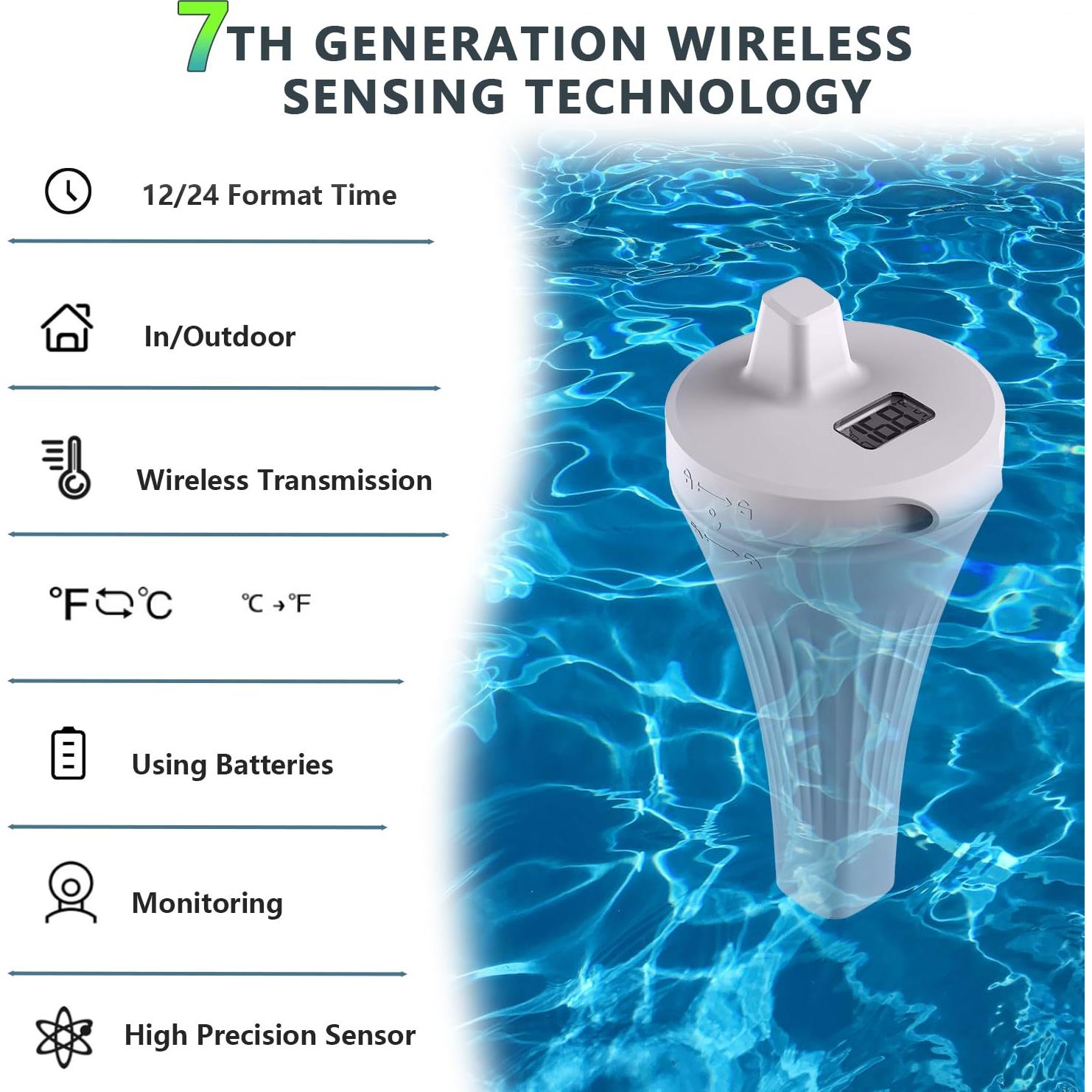 Termómetro Digital Flotante Sunlithome PoolThermometer701 IPX8