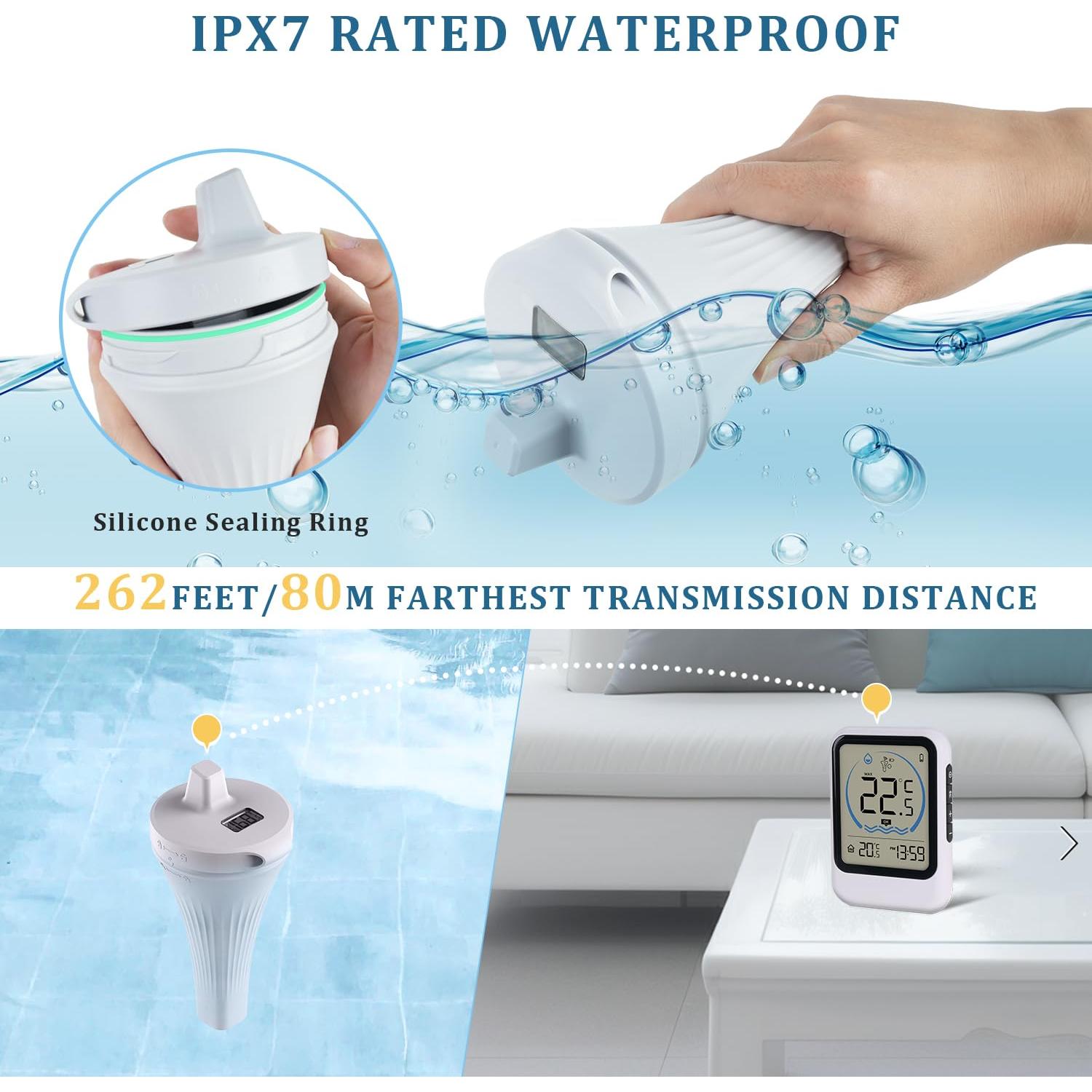 Termómetro Digital Flotante Sunlithome PoolThermometer701 IPX8