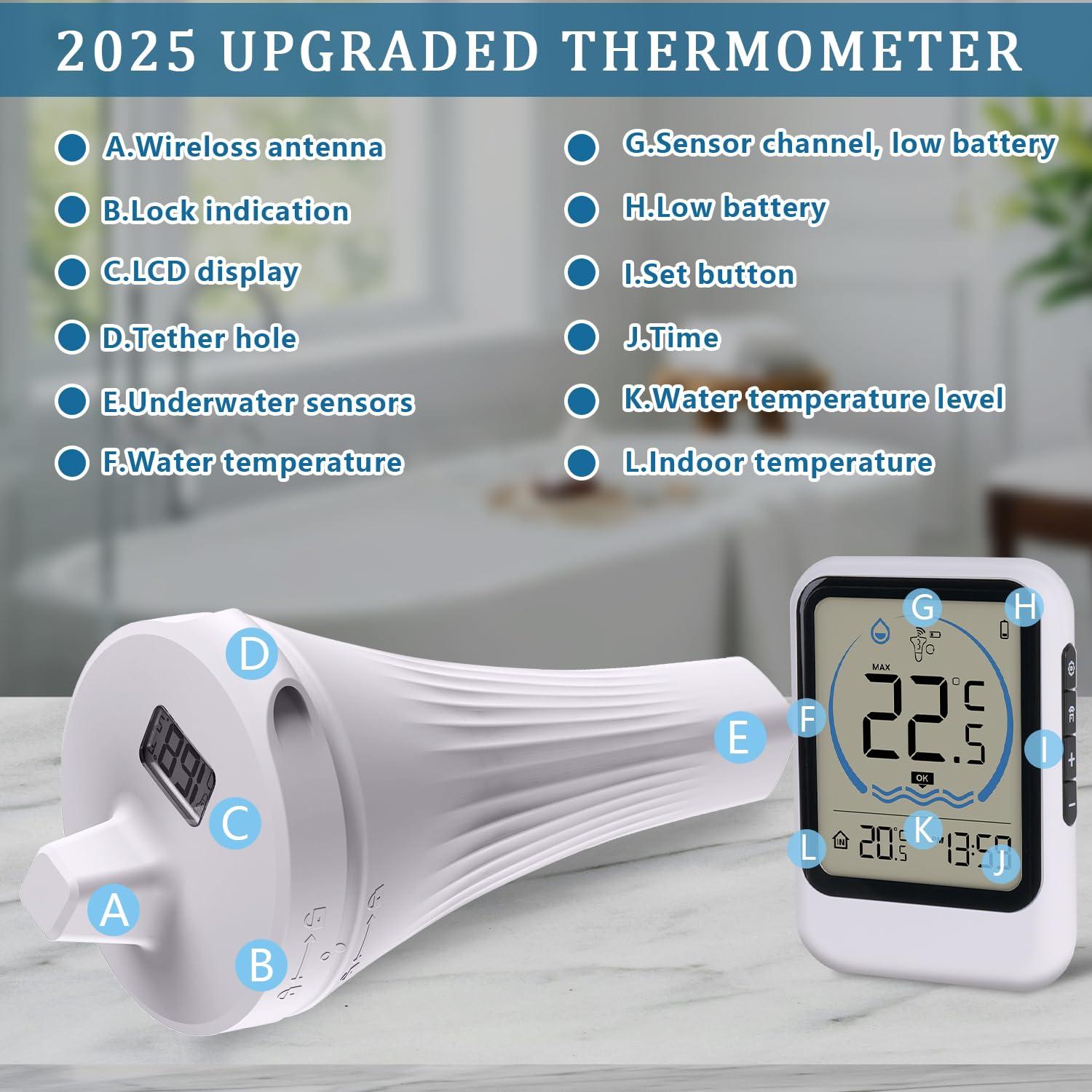Termómetro Digital Flotante Sunlithome PoolThermometer701 IPX8