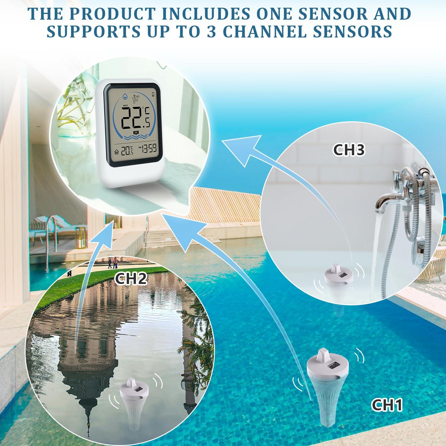 Termómetro Digital Flotante Sunlithome PoolThermometer701 IPX8