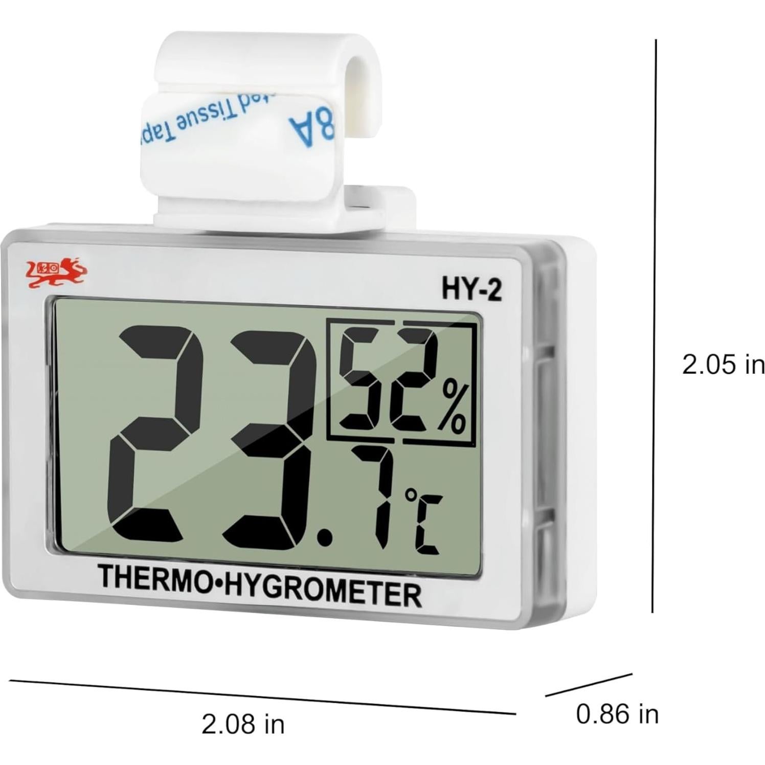 Termómetro Higrómetro Digital Poly para Reptiles LCD 52.83x33.02mm
