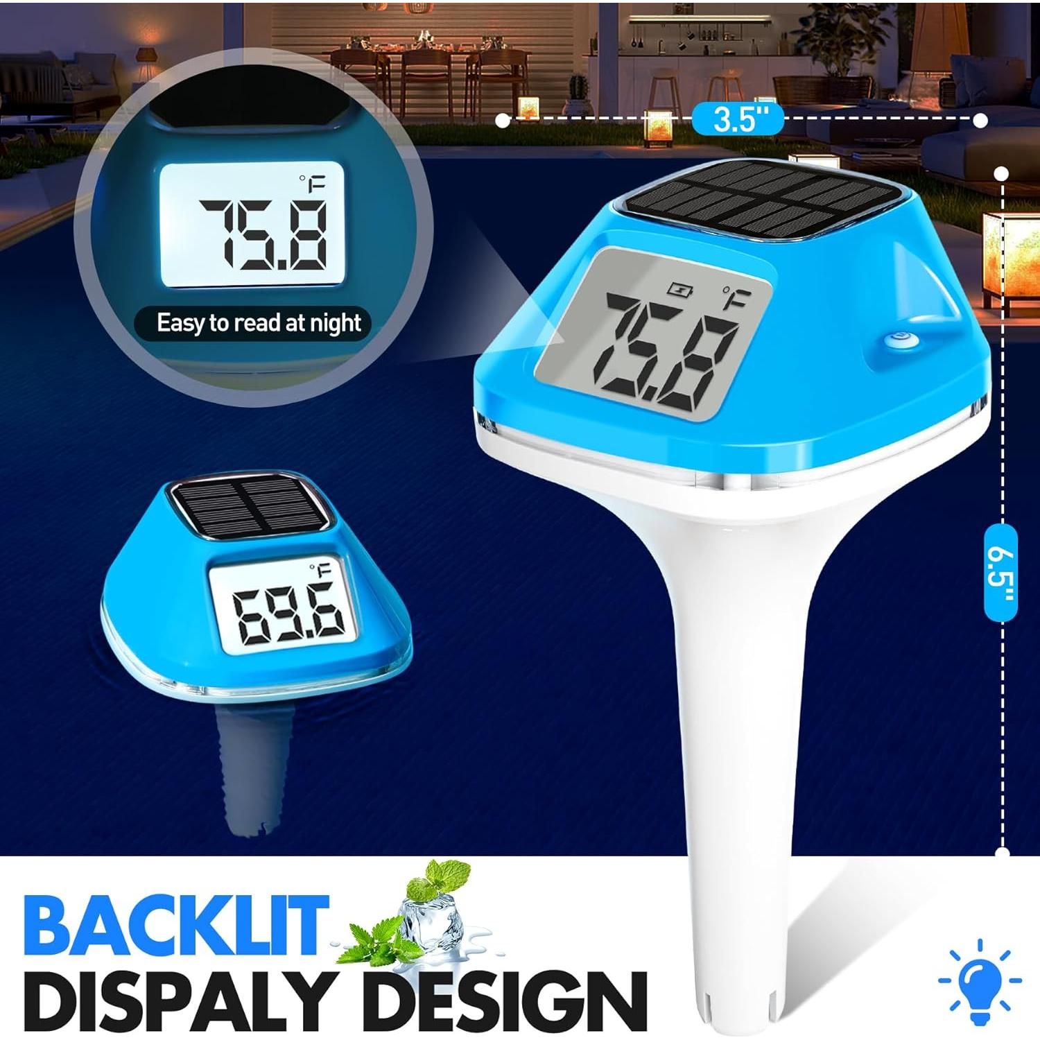 Termómetro Digital Flotante DeeprBlu para Piscina 2025 LCD XL