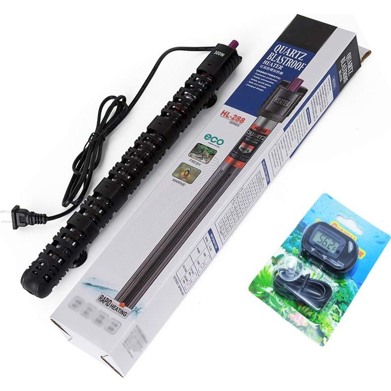 Calentador de Acuario Sumergible MQ 200W con Termostato y Termómetro