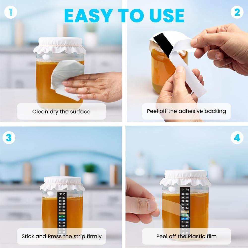 Tira de termómetro digital adhesiva Propagate Pro 10-32°C - 5 piezas