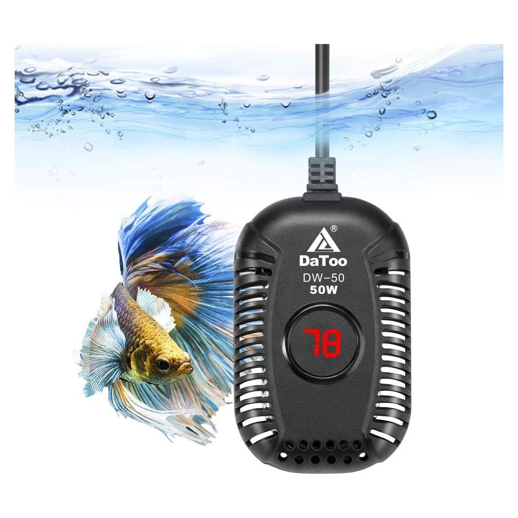 Calentador de Acuario Pequeño DaToo 50W Sumergible LED
