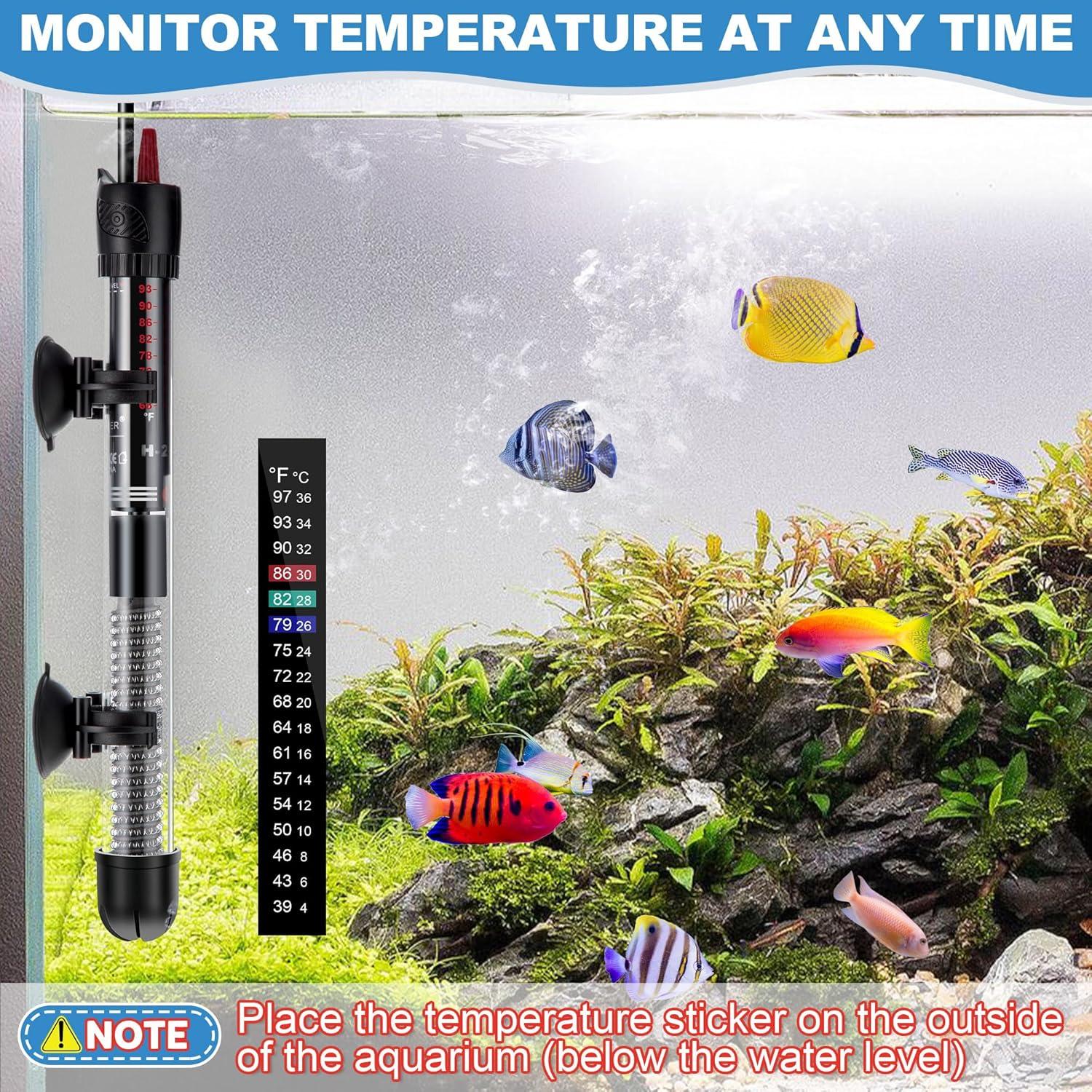 Calentador de Acuario Dreyoo 100W Ajustable para Peceras