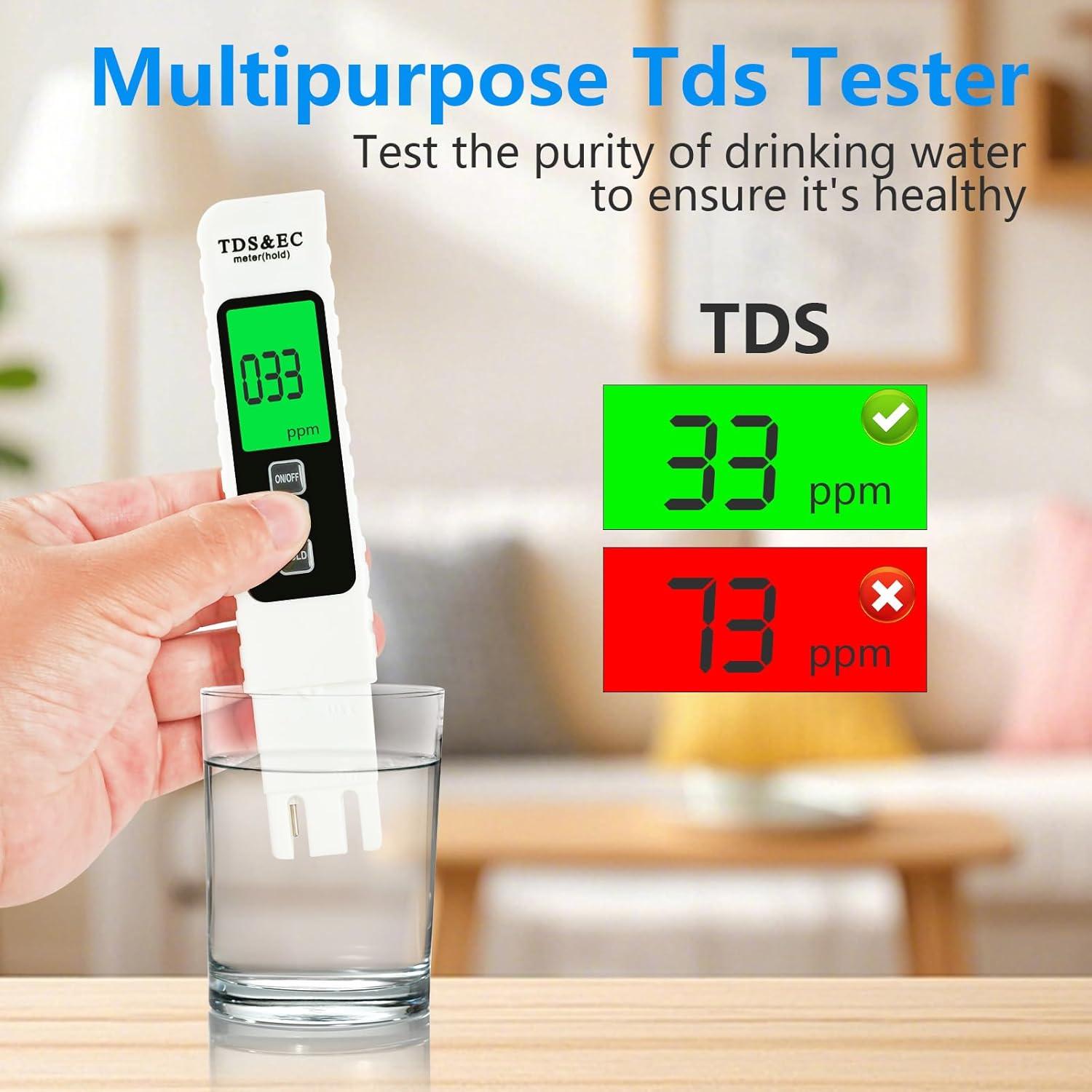 Medidor de agua digital TDS MEWMINGLE 4 en 1 - Preciso y confiable