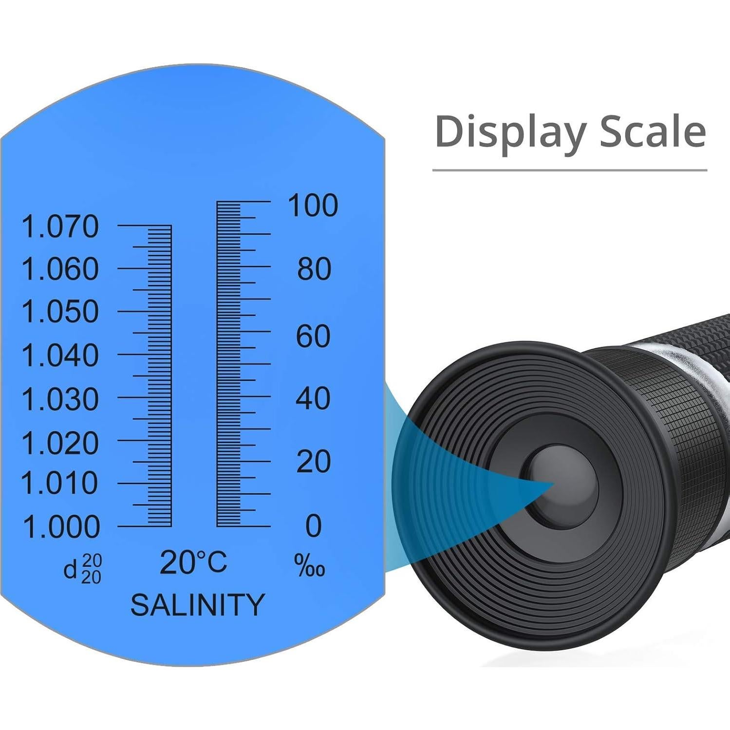 Refractómetro de Salinidad AUTOUTLET 0-100 PPT para Acuarios