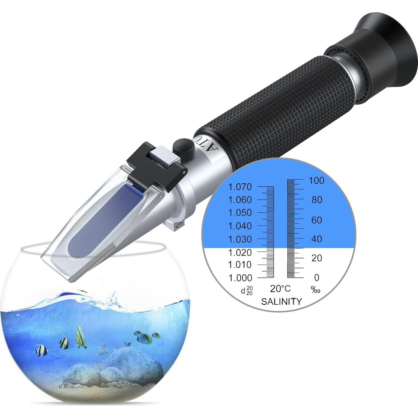Refractómetro de Salinidad AUTOUTLET 0-100 PPT para Acuarios
