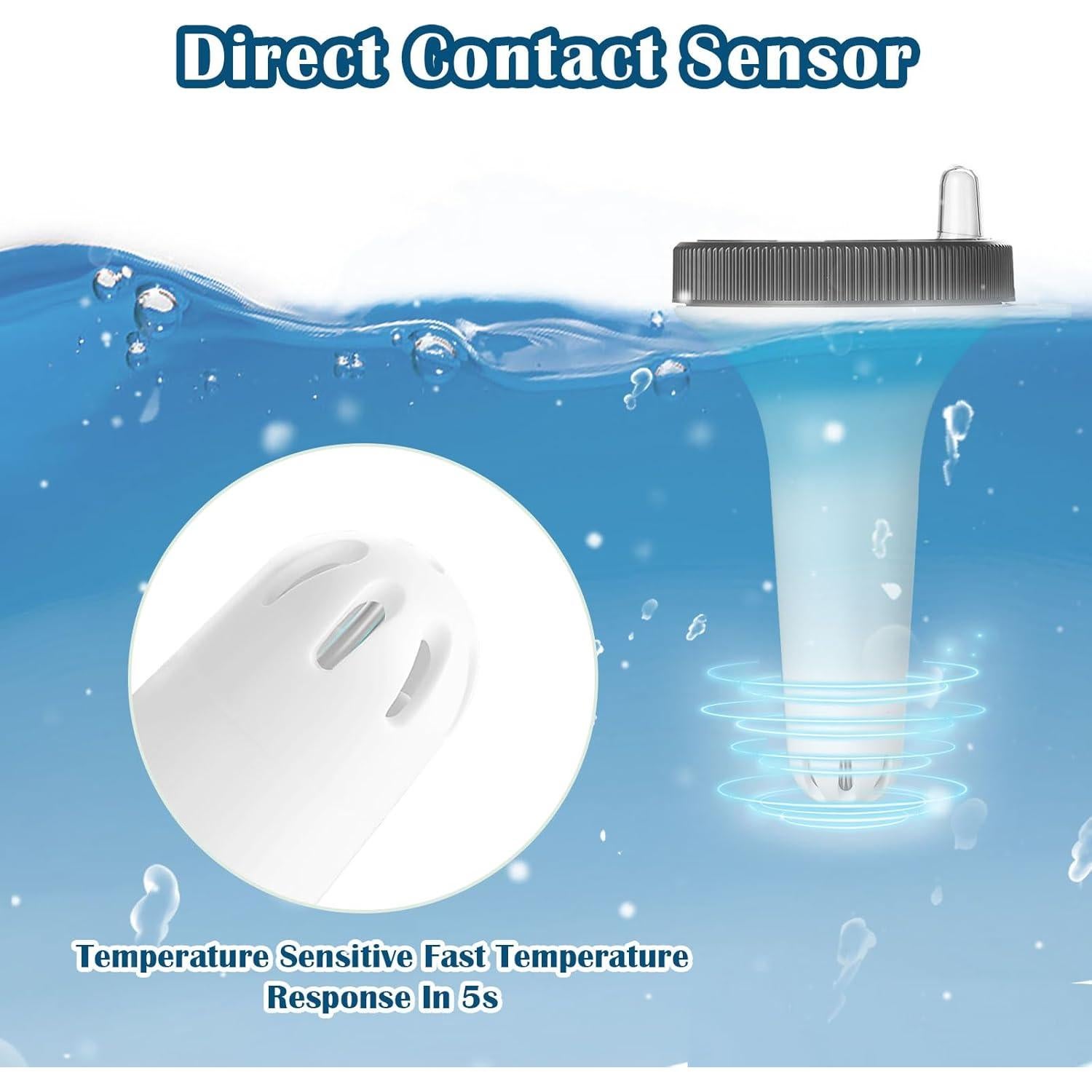 Termómetro de Piscina Digital Flotante Inalámbrico IPX8