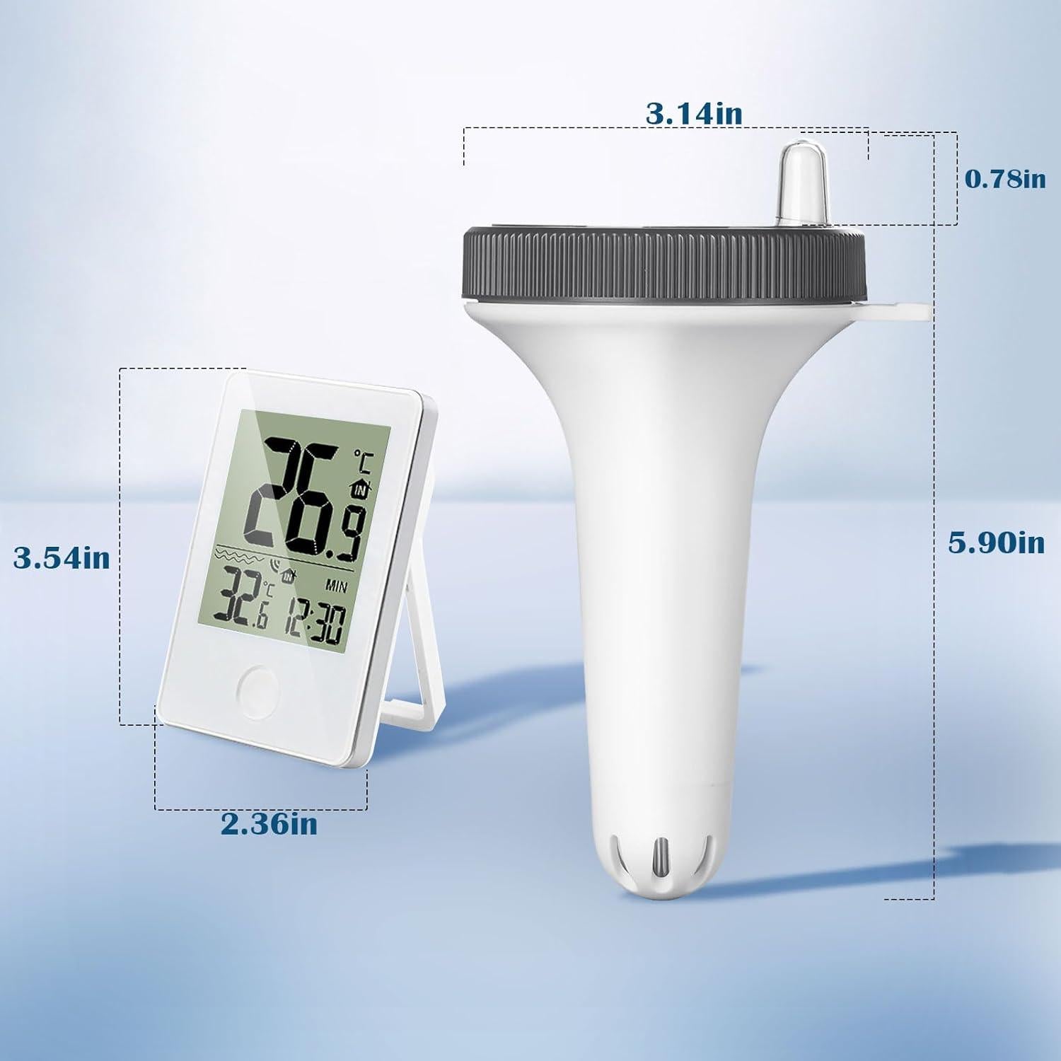 Termómetro de Piscina Digital Flotante Inalámbrico IPX8