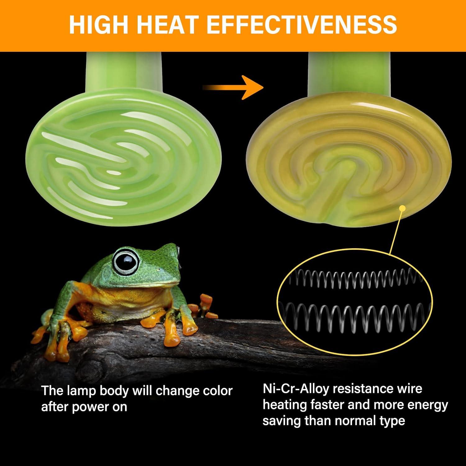 Bombilla de Calor Cerámica Simple Deluxe 150W 2-Pack Verde