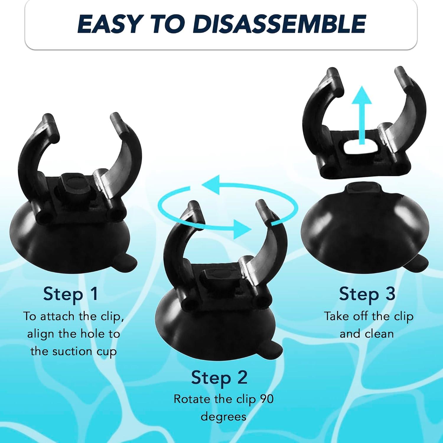 Paquete de 12 Ventosas de Silicona JOR para Acuarios 2.54 cm