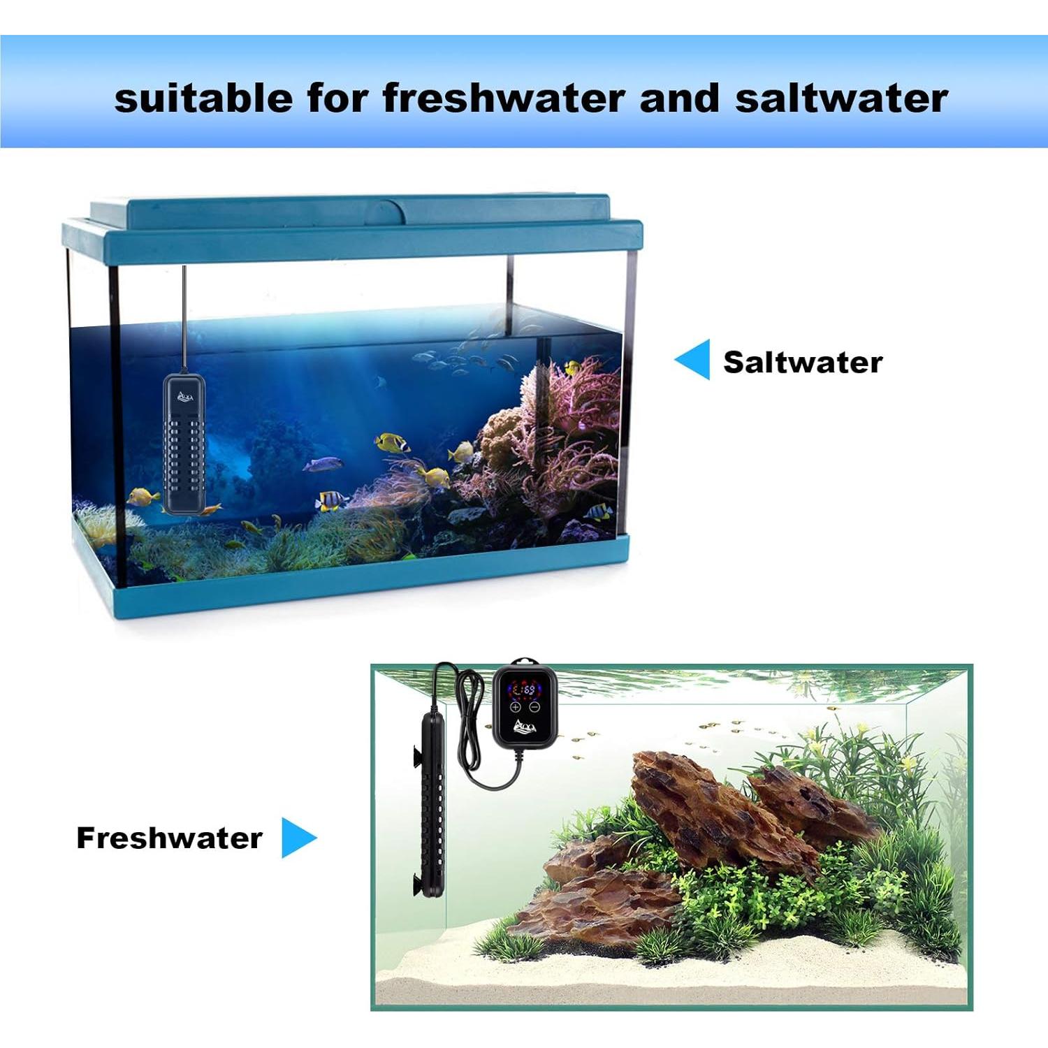 Calentador de Acuario AQQA 1200W con Controlador LED