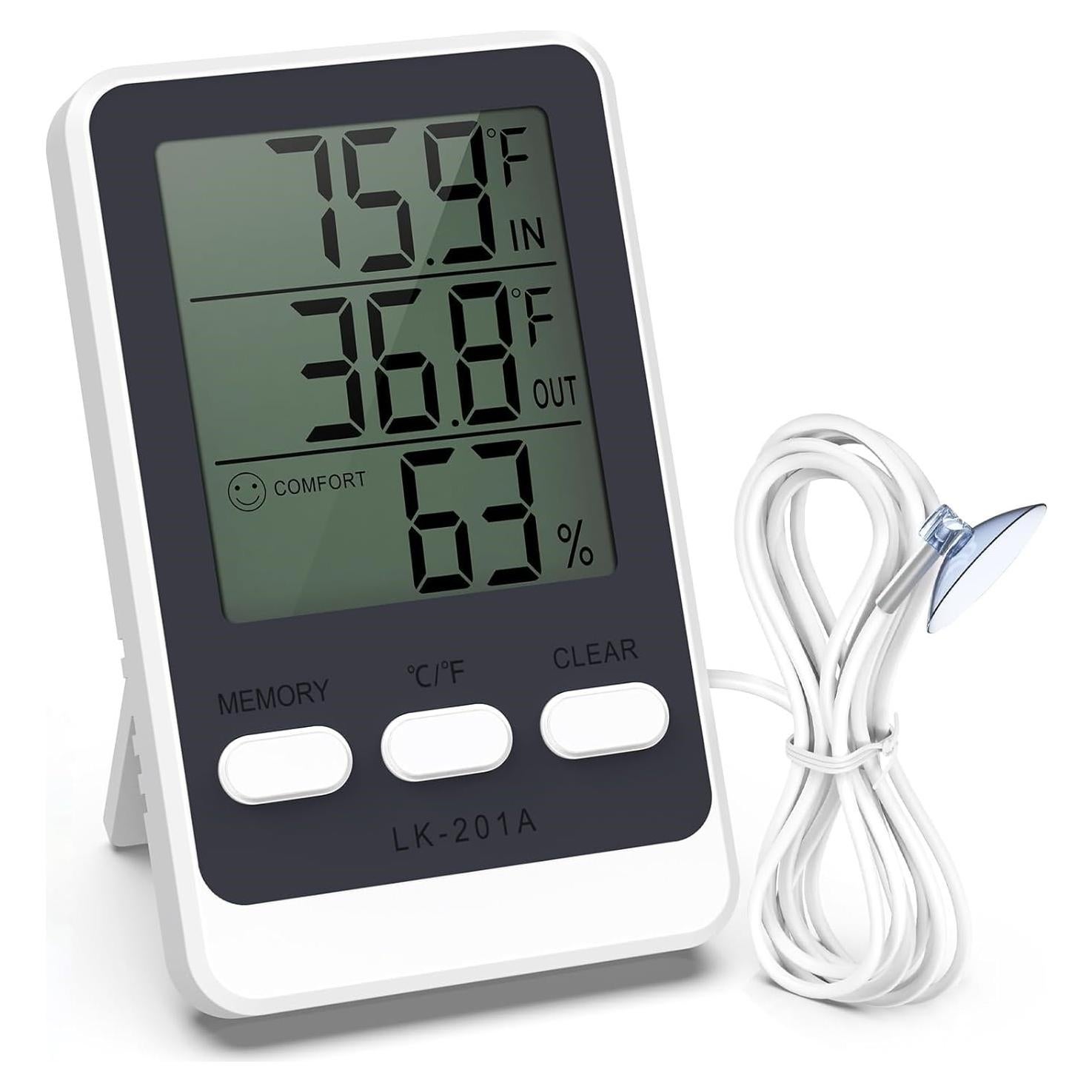 Termómetro Digital ORIA con Sonda de 1.5m y Pantalla LCD