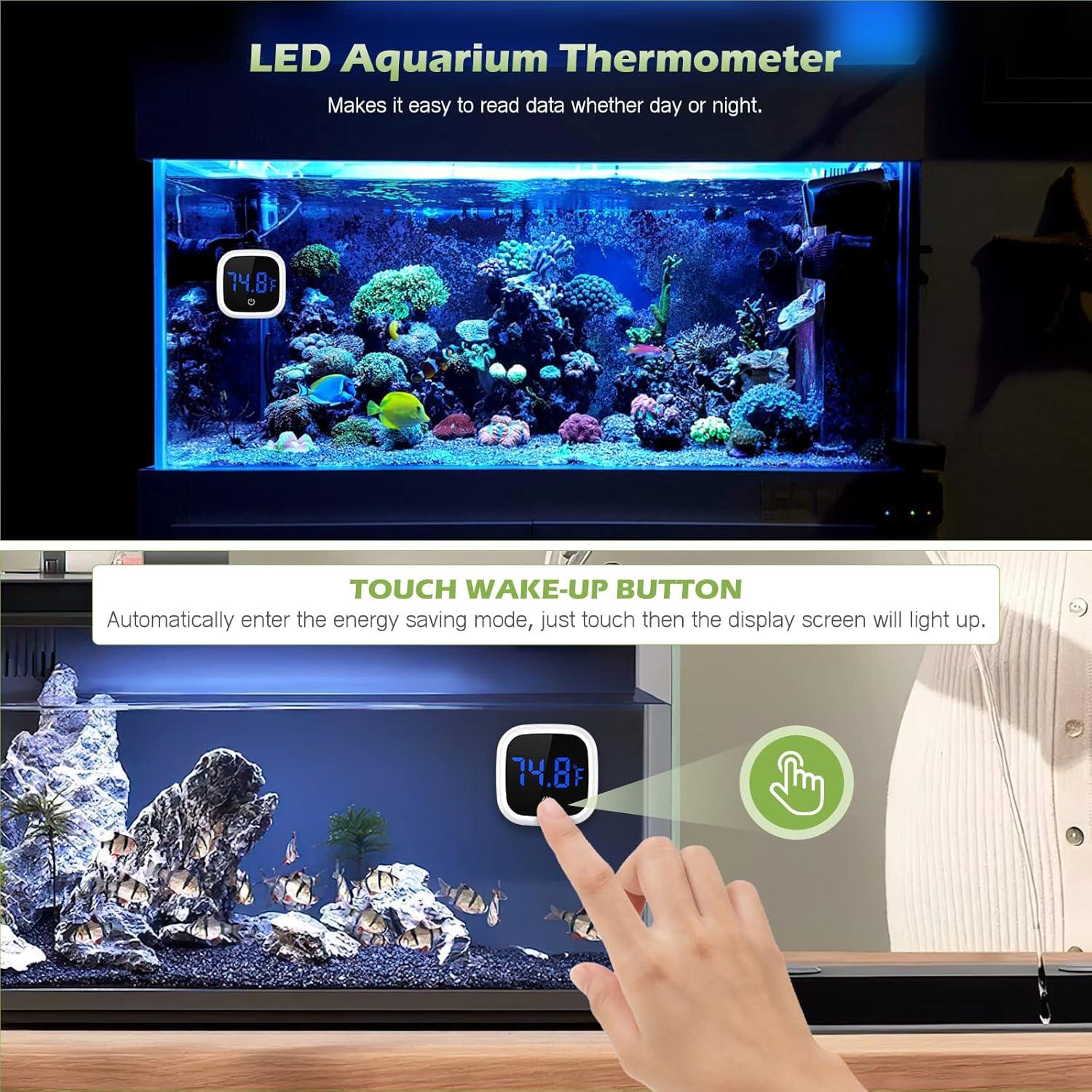 Termómetro Digital de Acuario KeeKit con Pantalla LED 0-60°C