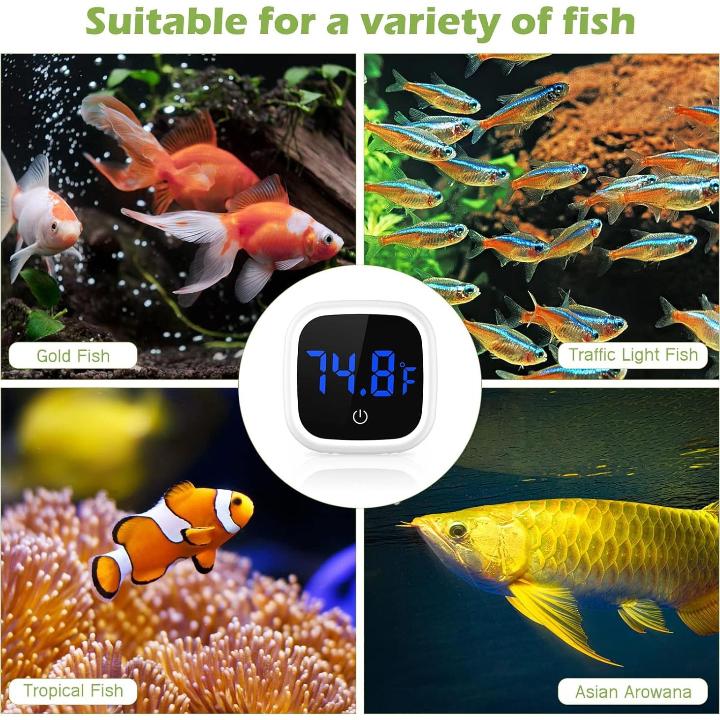 Termómetro Digital de Acuario KeeKit con Pantalla LED 0-60°C