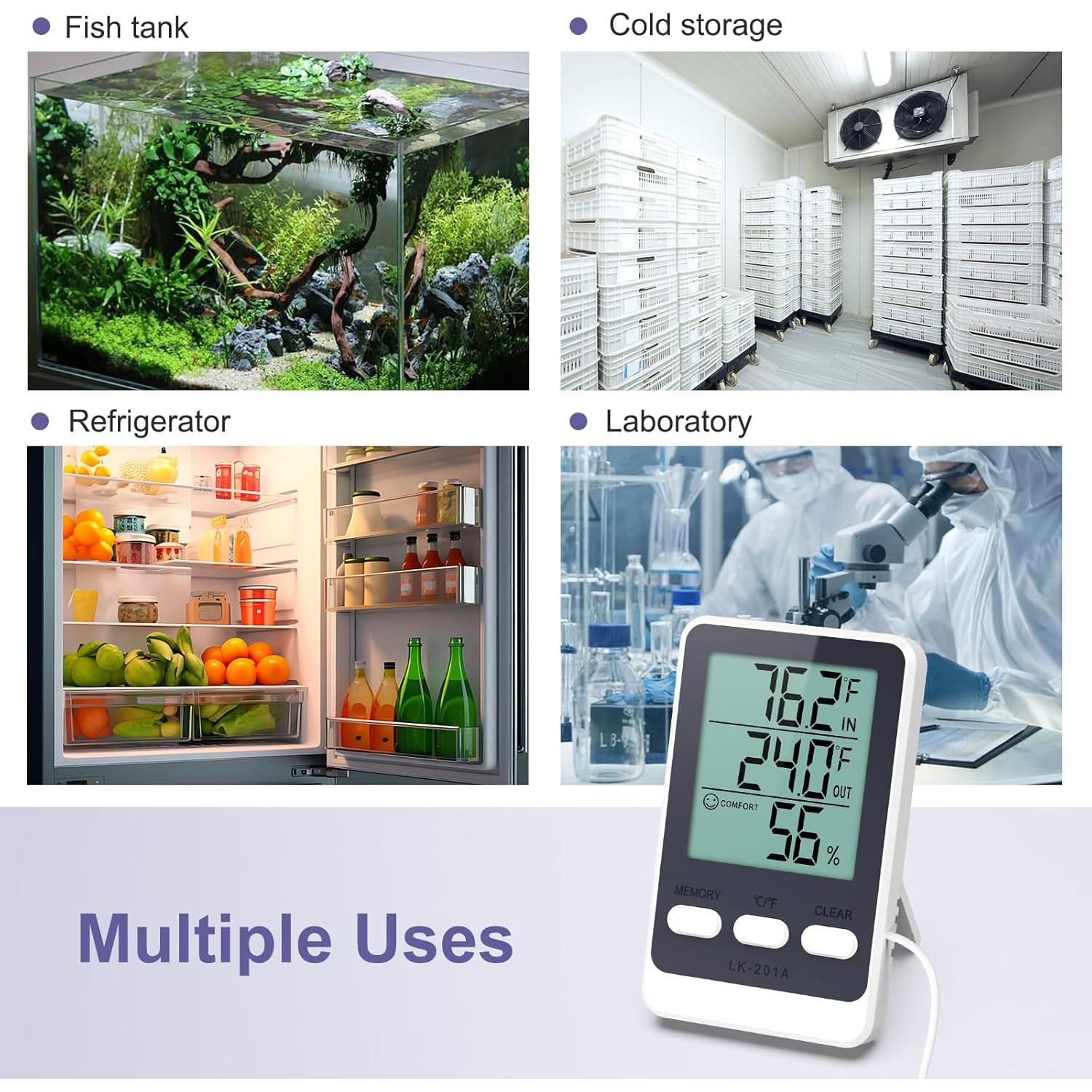 Termómetro Digital JXTZ para Refrigerador y Congelador