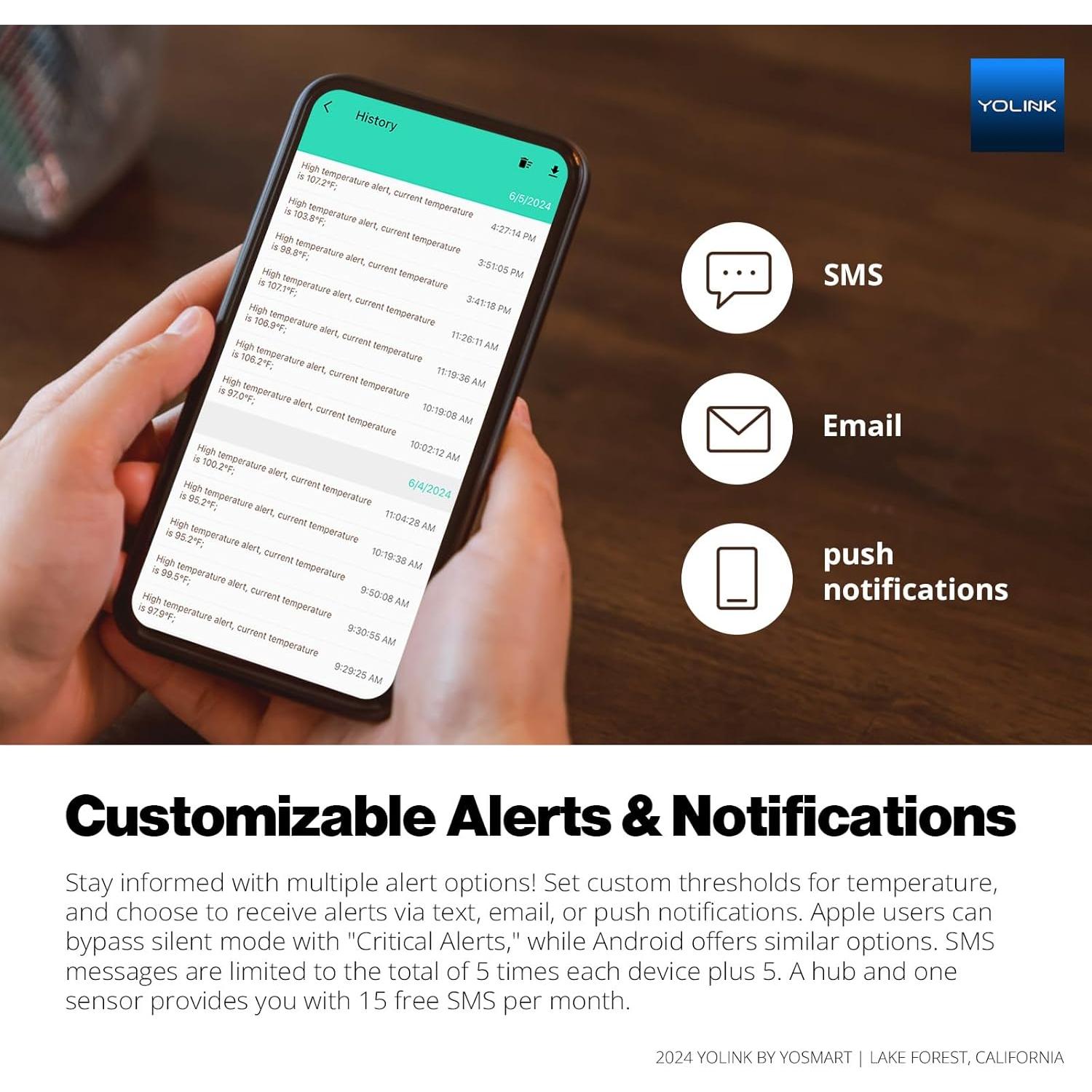 Termómetro Flotante Inteligente YoLink para Piscina 402m