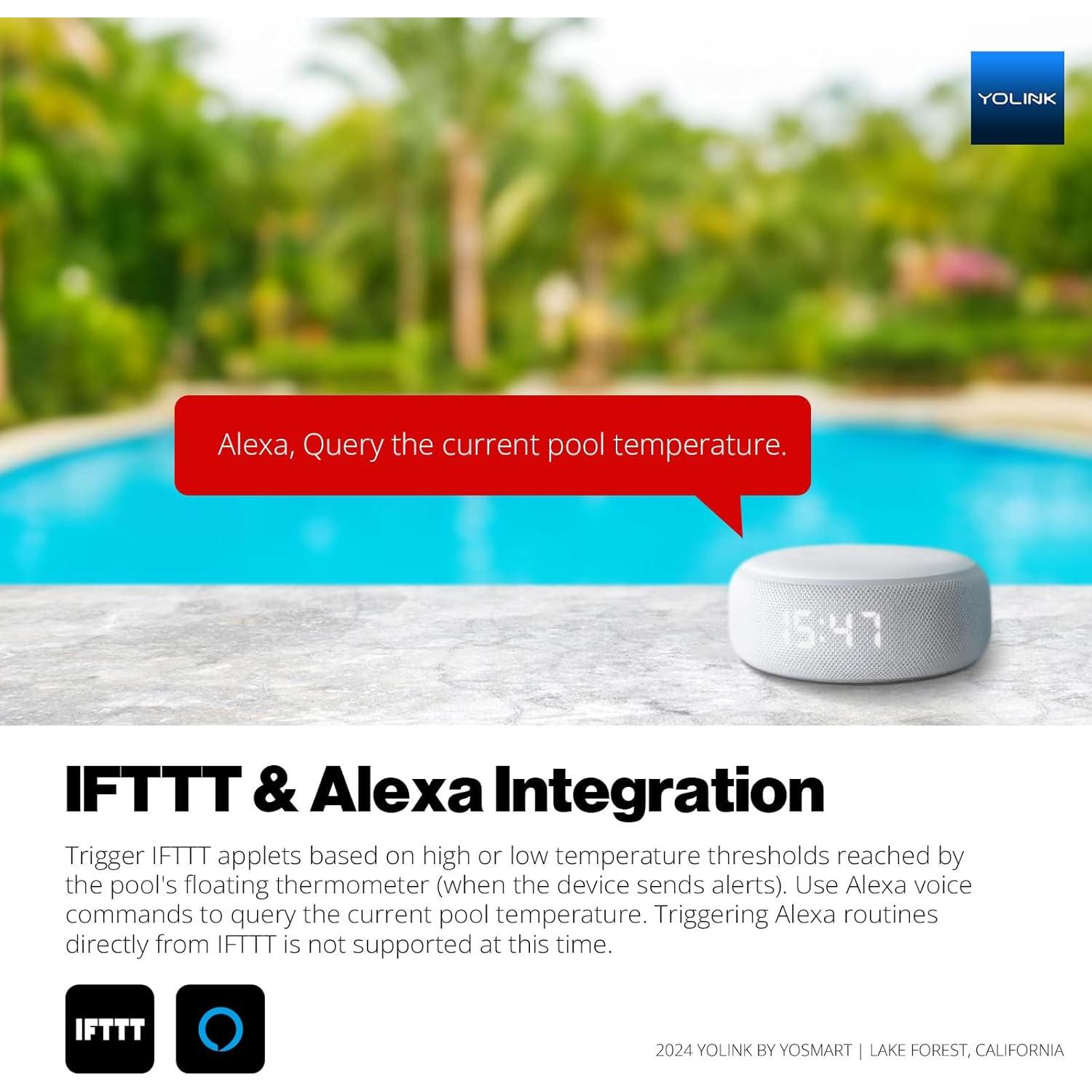 Termómetro Flotante Inteligente YoLink para Piscina 402m