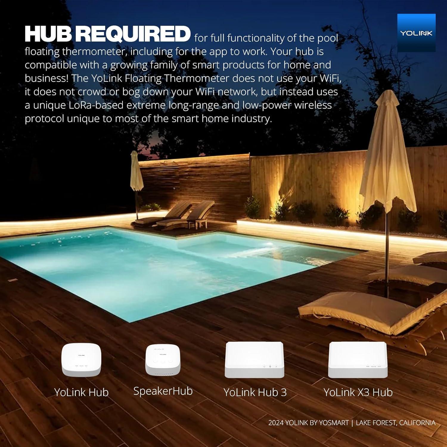 Termómetro Flotante Inteligente YoLink para Piscina 402m