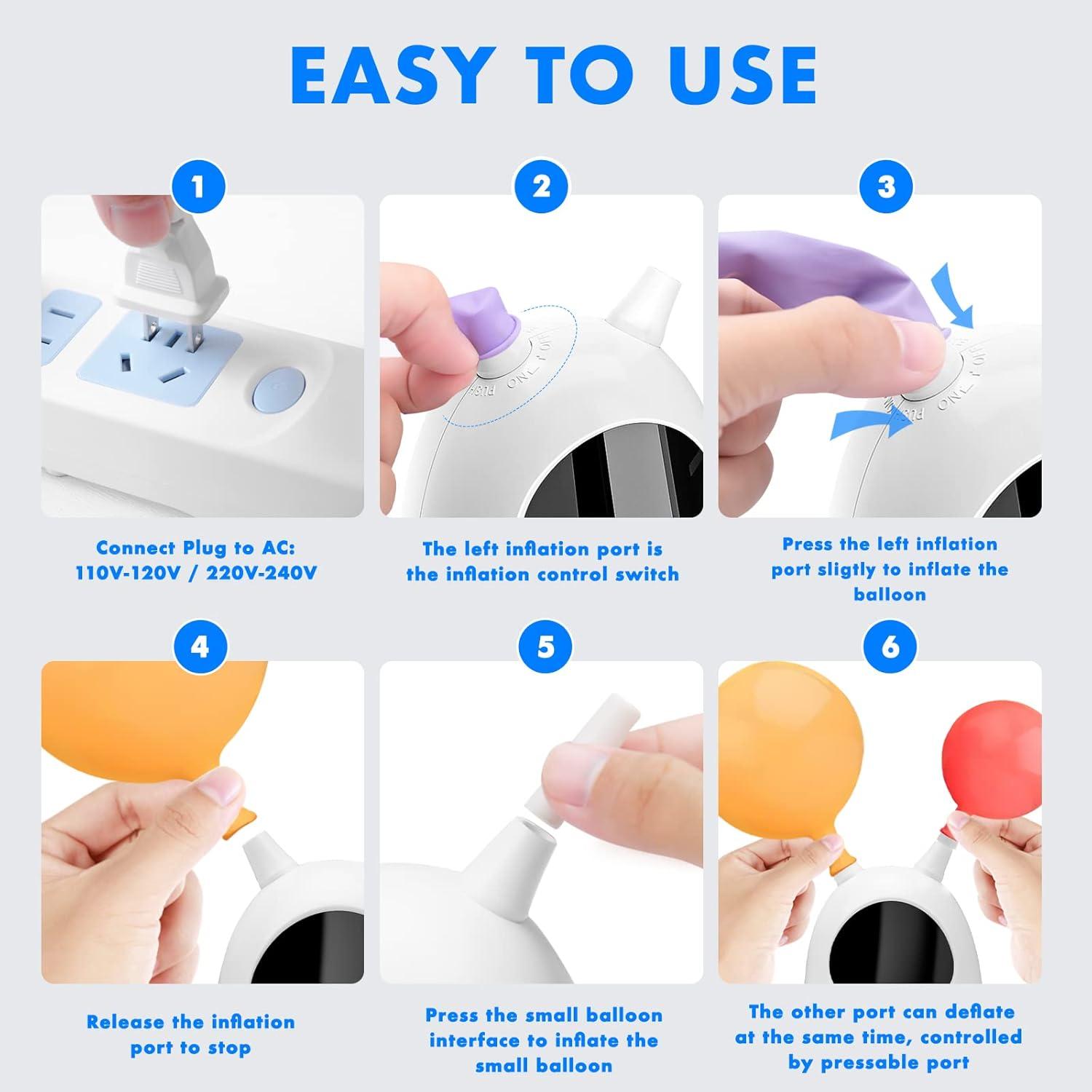 Bomba de aire eléctrica SPLAKS para globos - 600W portátil