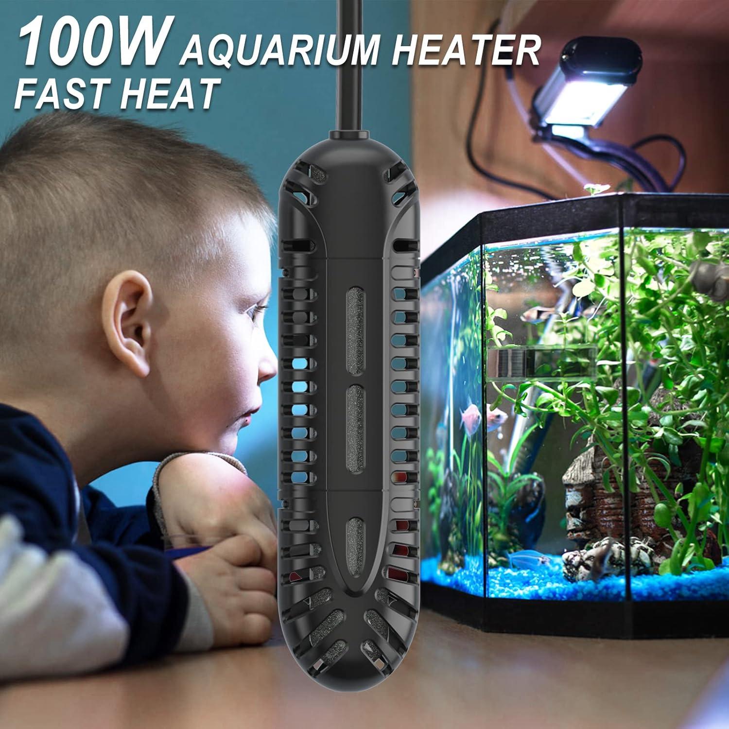Calentador de Acuario HiTauing 100W con Pantalla Digital LED