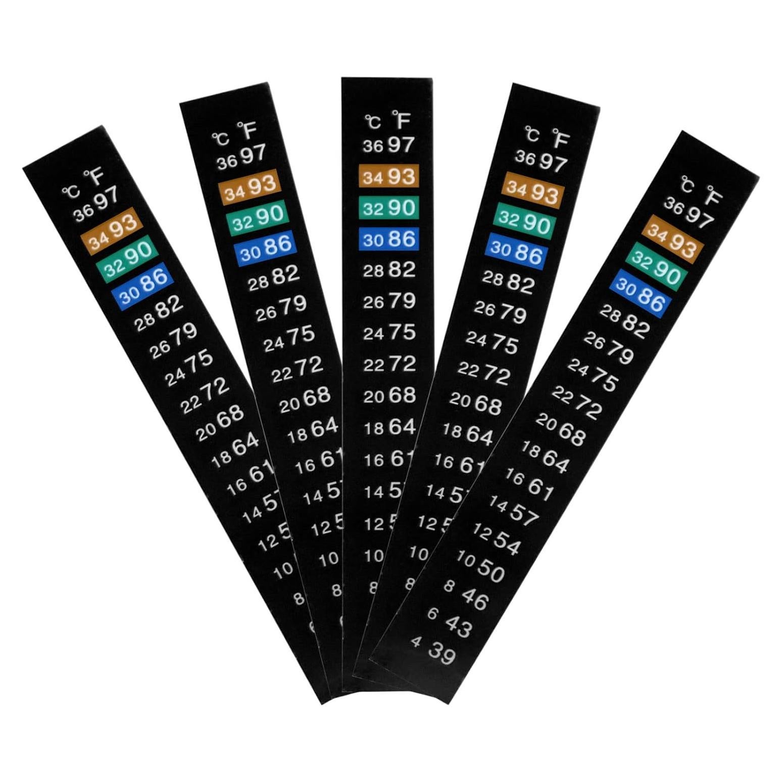 Tira de termómetro adhesiva Abustle Pig 4-36°C para acuarios