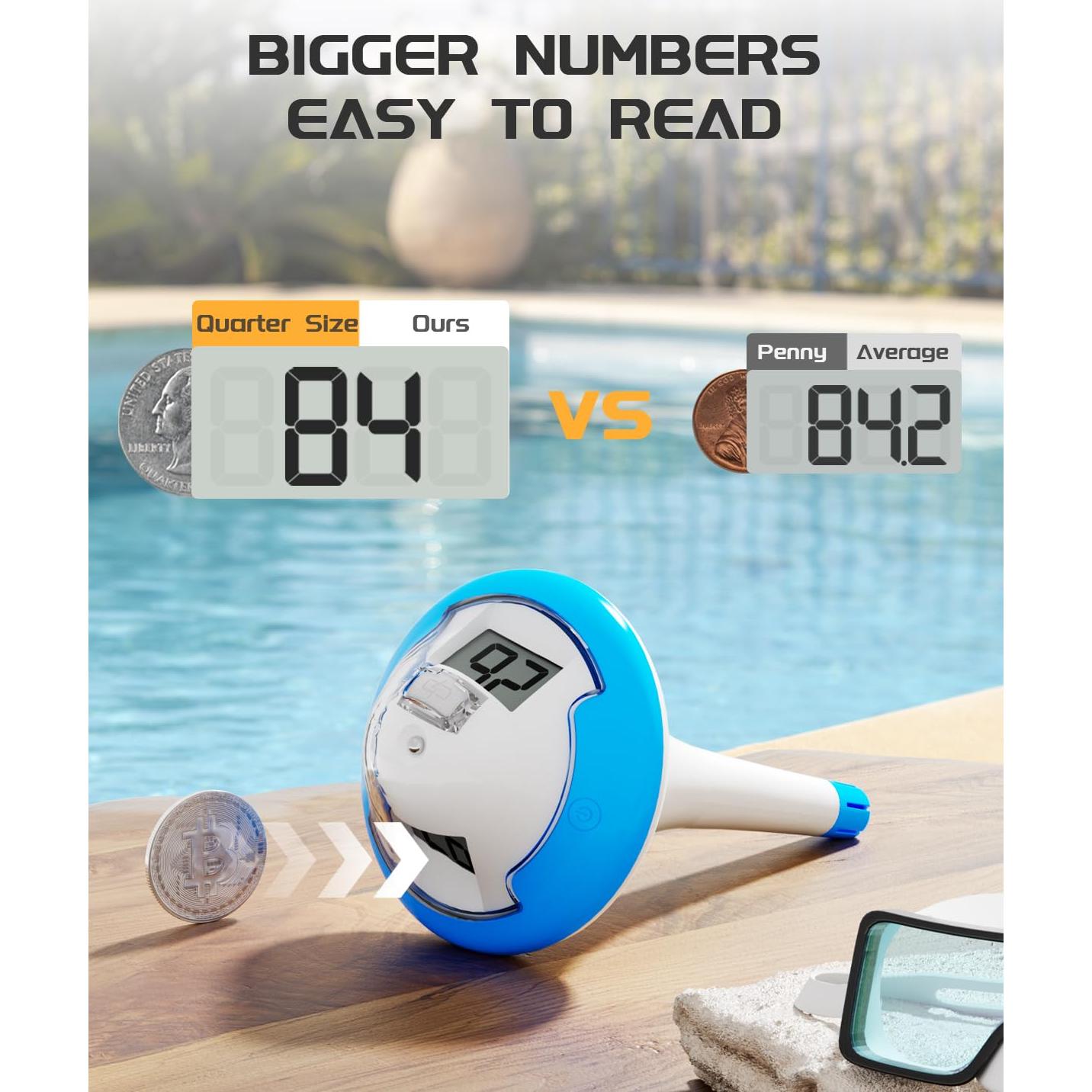 Termómetro de piscina BALDR recargable fácil lectura 29°C