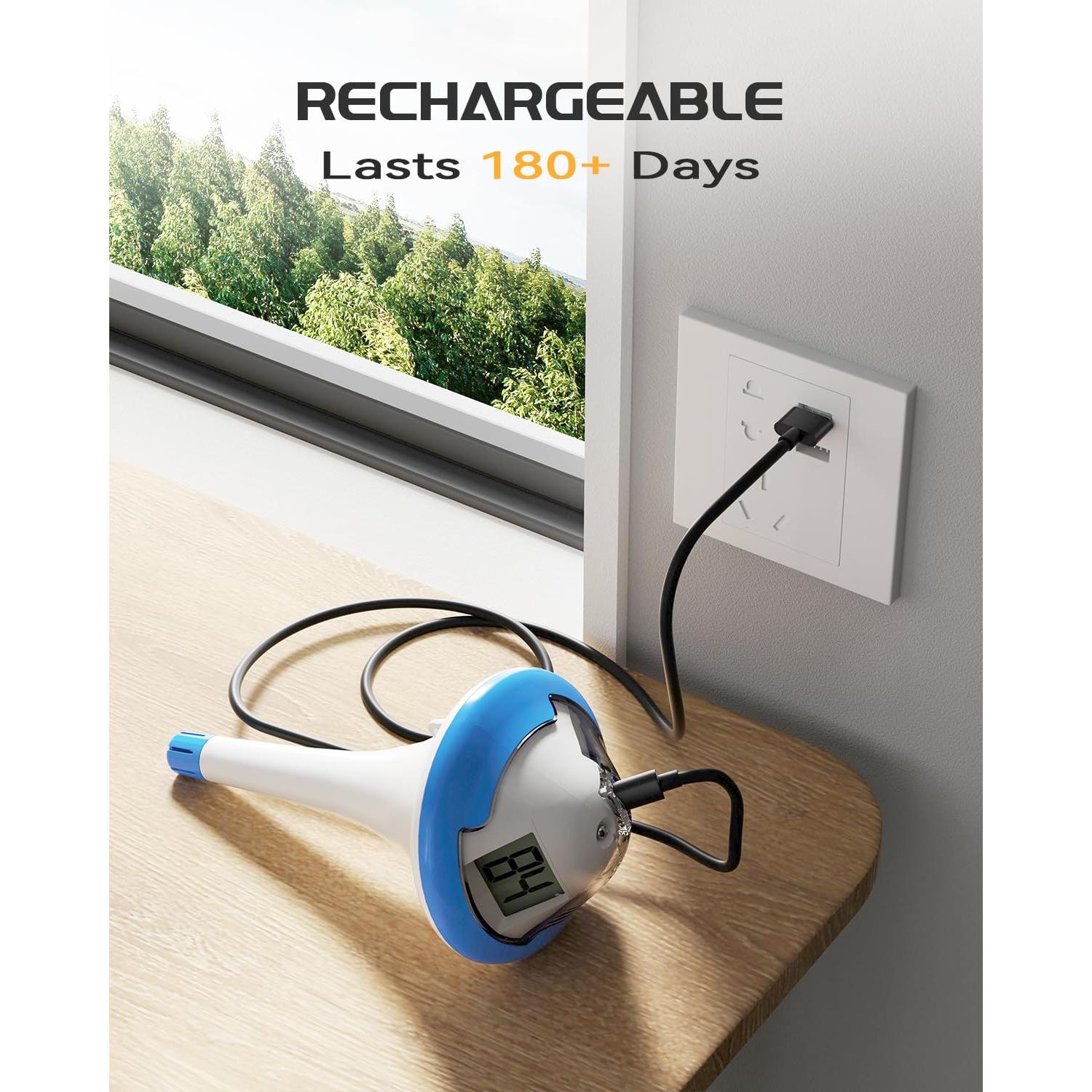 Termómetro de piscina BALDR recargable fácil lectura 29°C