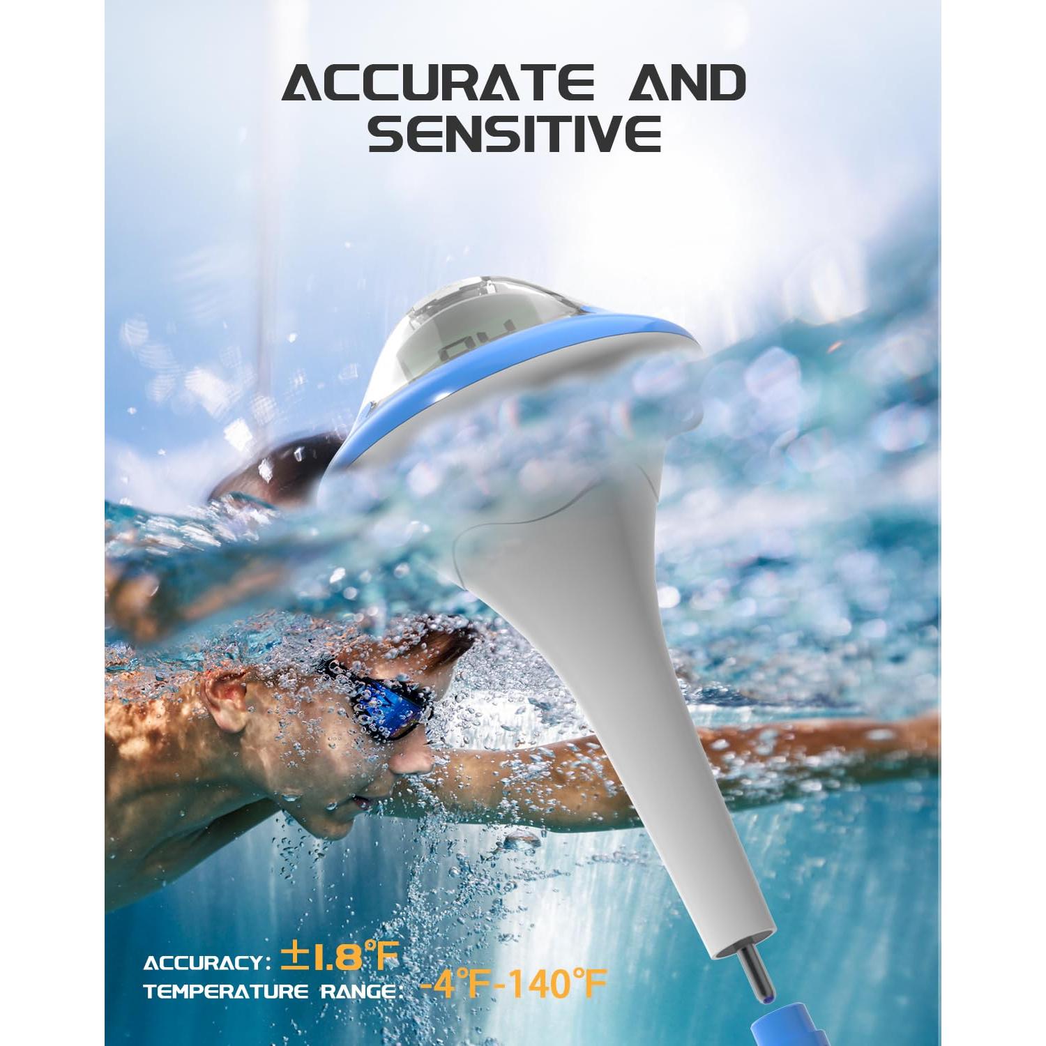 Termómetro de piscina BALDR recargable fácil lectura 29°C