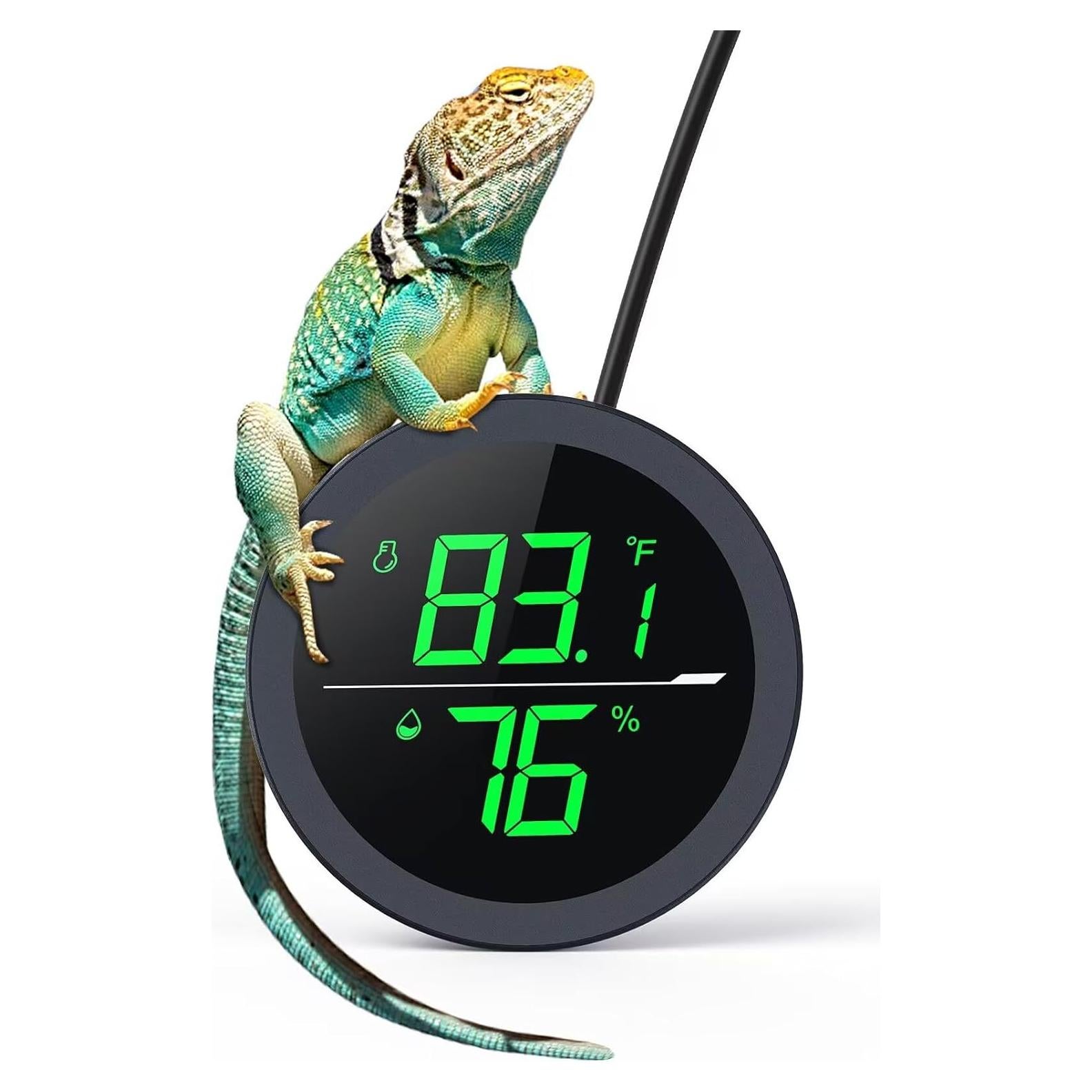 Termómetro Digital LED PAIZOO 2 en 1 para Reptiles y Acuarios