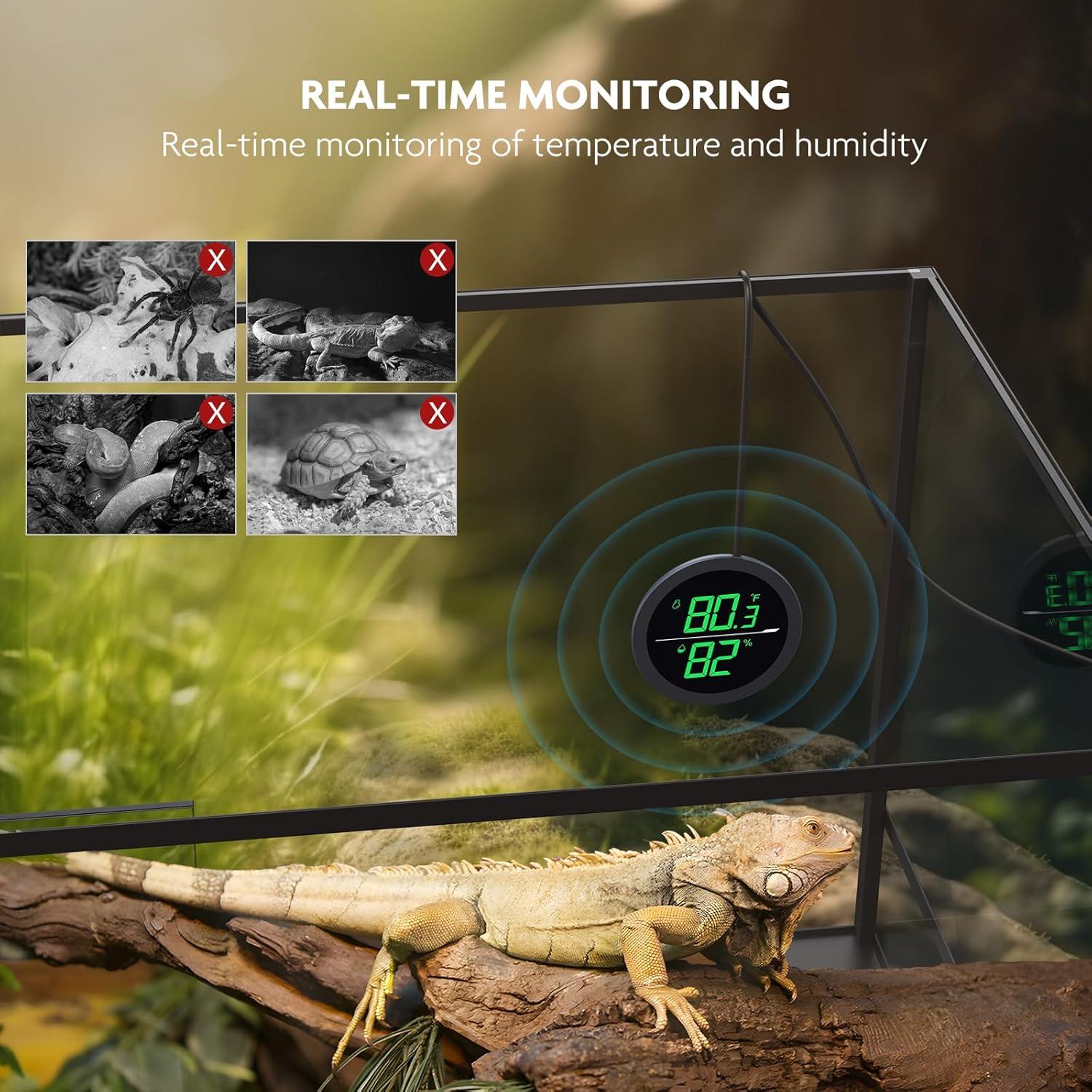 Termómetro Digital LED PAIZOO 2 en 1 para Reptiles y Acuarios