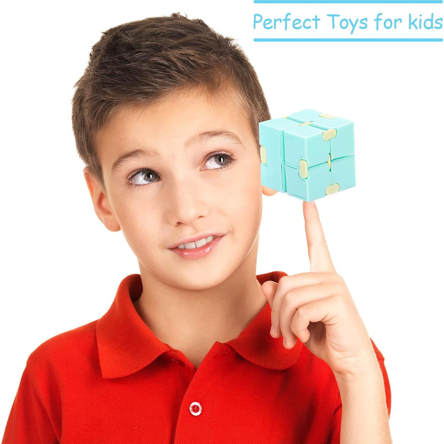 12 Piezas Cubos Infinito Gejoy Alivio Estrés 4x4 cm