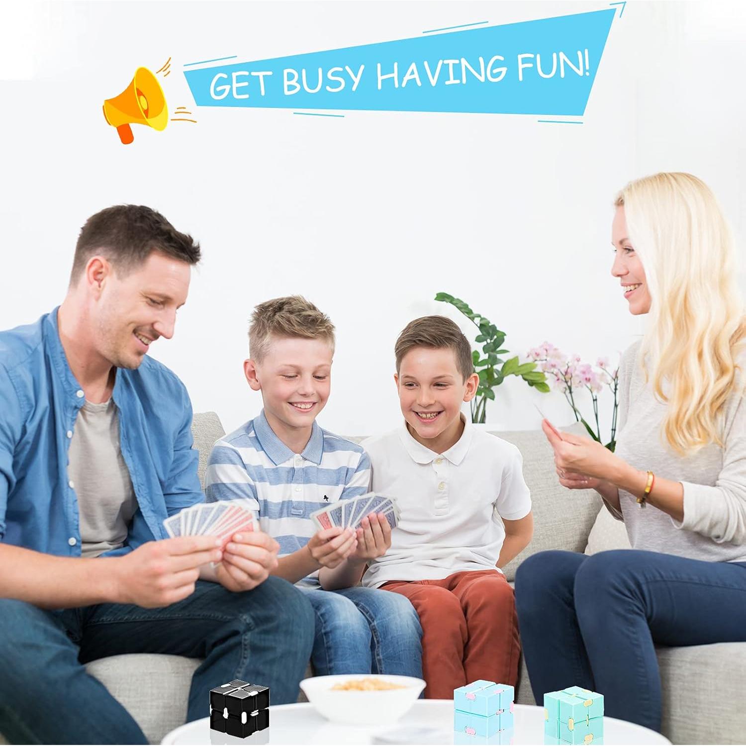 12 Piezas Cubos Infinito Gejoy Alivio Estrés 4x4 cm